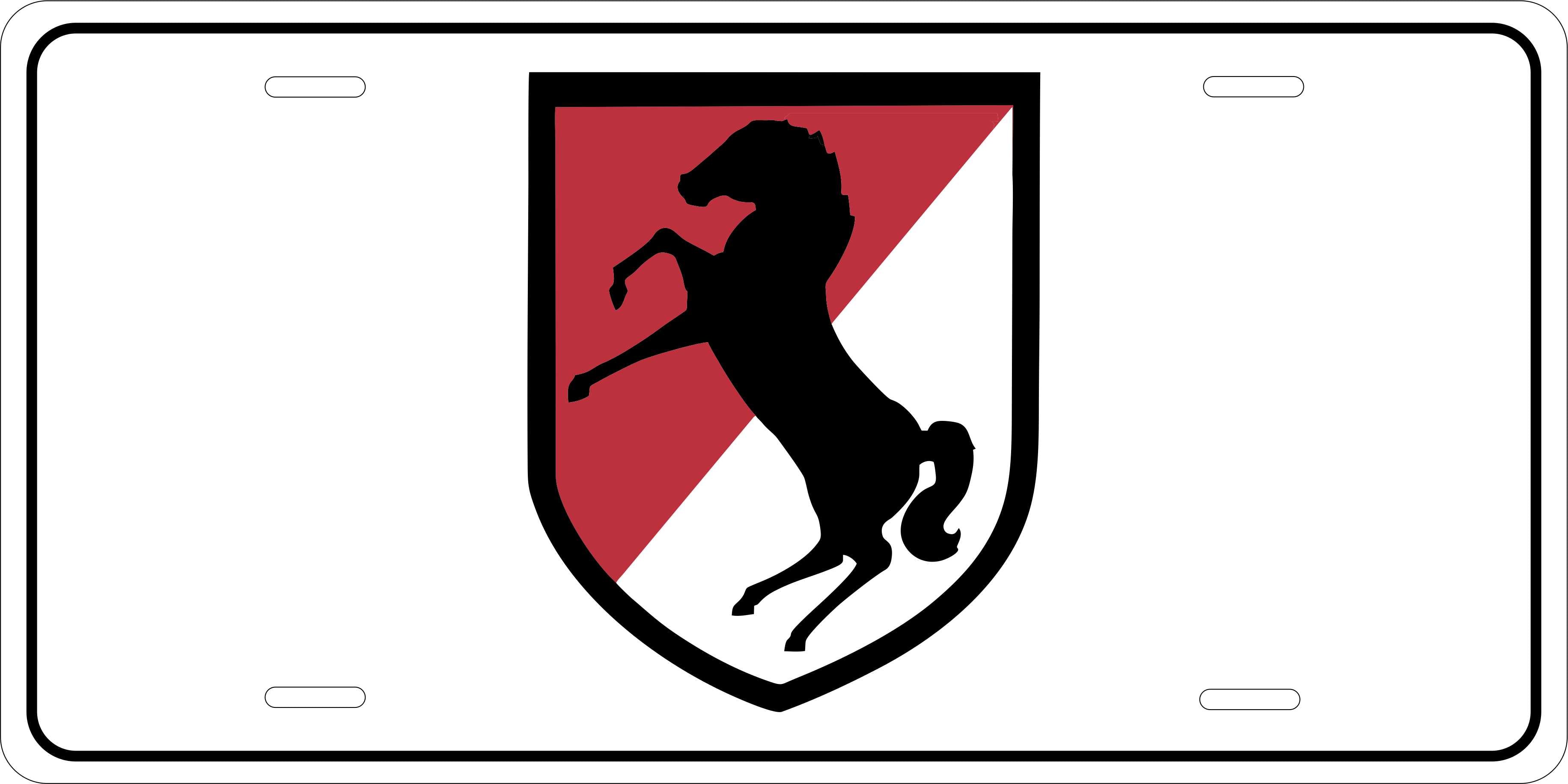 11th Armored Army Military License Plate personalized Novelty Fun Car Bike Motorcycle