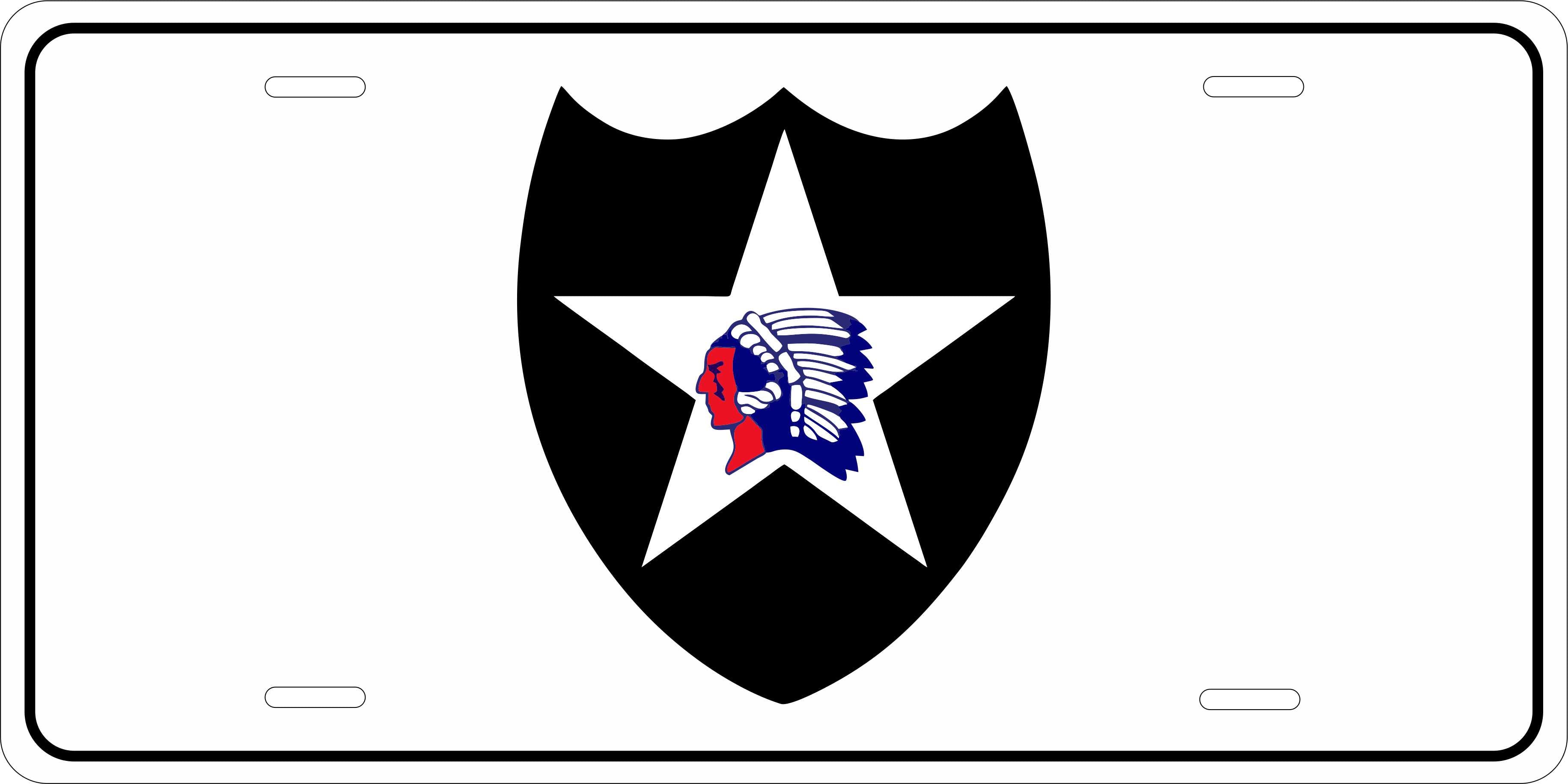 2nd Inf Div Army Military License Plate personalized Novelty Fun Car Bike Motorcycle