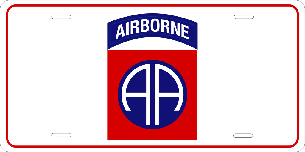 82nd Airborne Army Military License Plate personalized Novelty Fun Car Bike Motorcycle