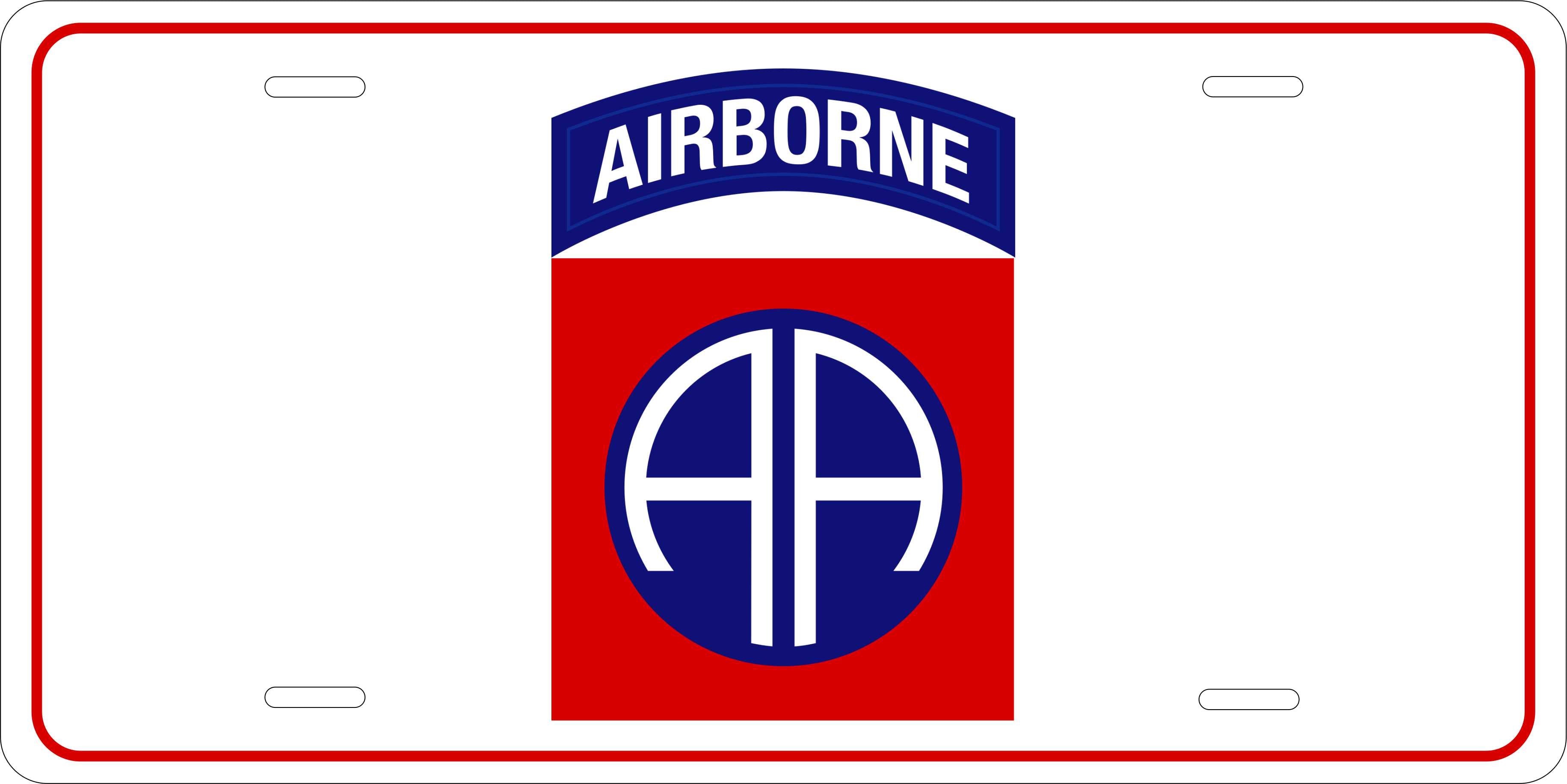 82nd Airborne Army Military License Plate personalized Novelty Fun Car Bike Motorcycle