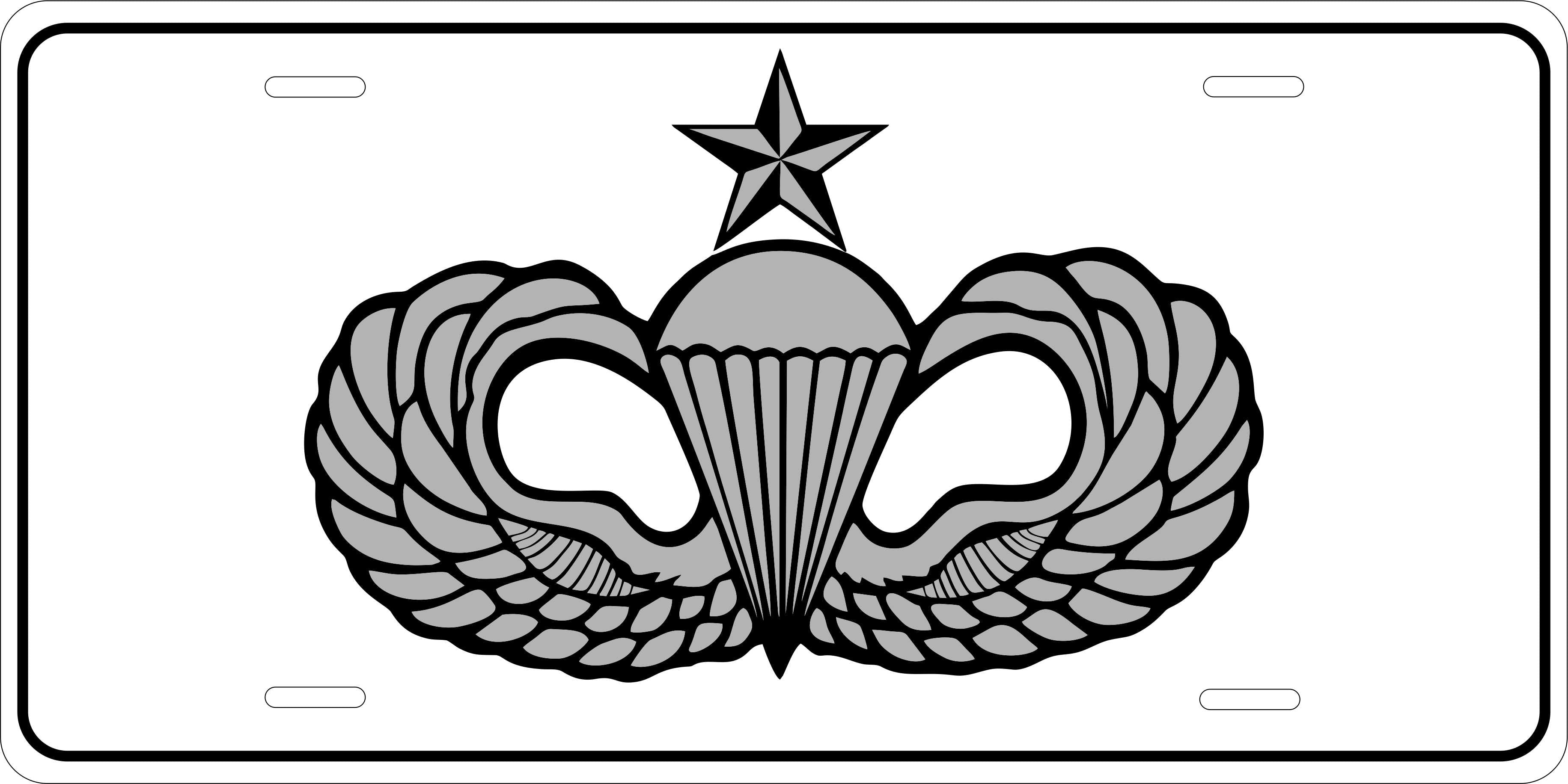 Airborne Senior Army Military License Plate personalized Novelty Fun Car Bike Motorcycle