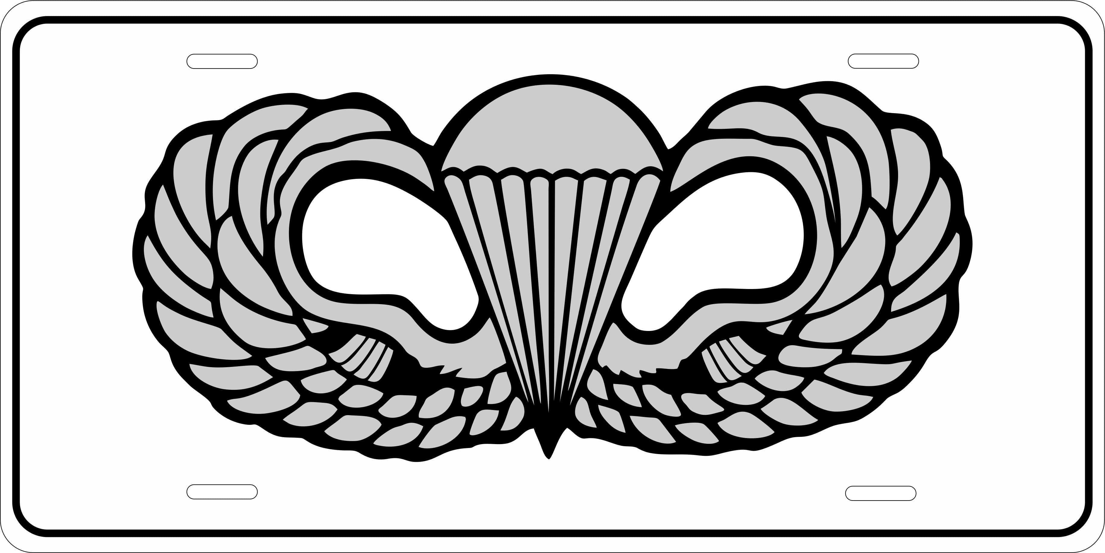 Airborne Basic Army Military License Plate personalized Novelty Fun Car Bike Motorcycle