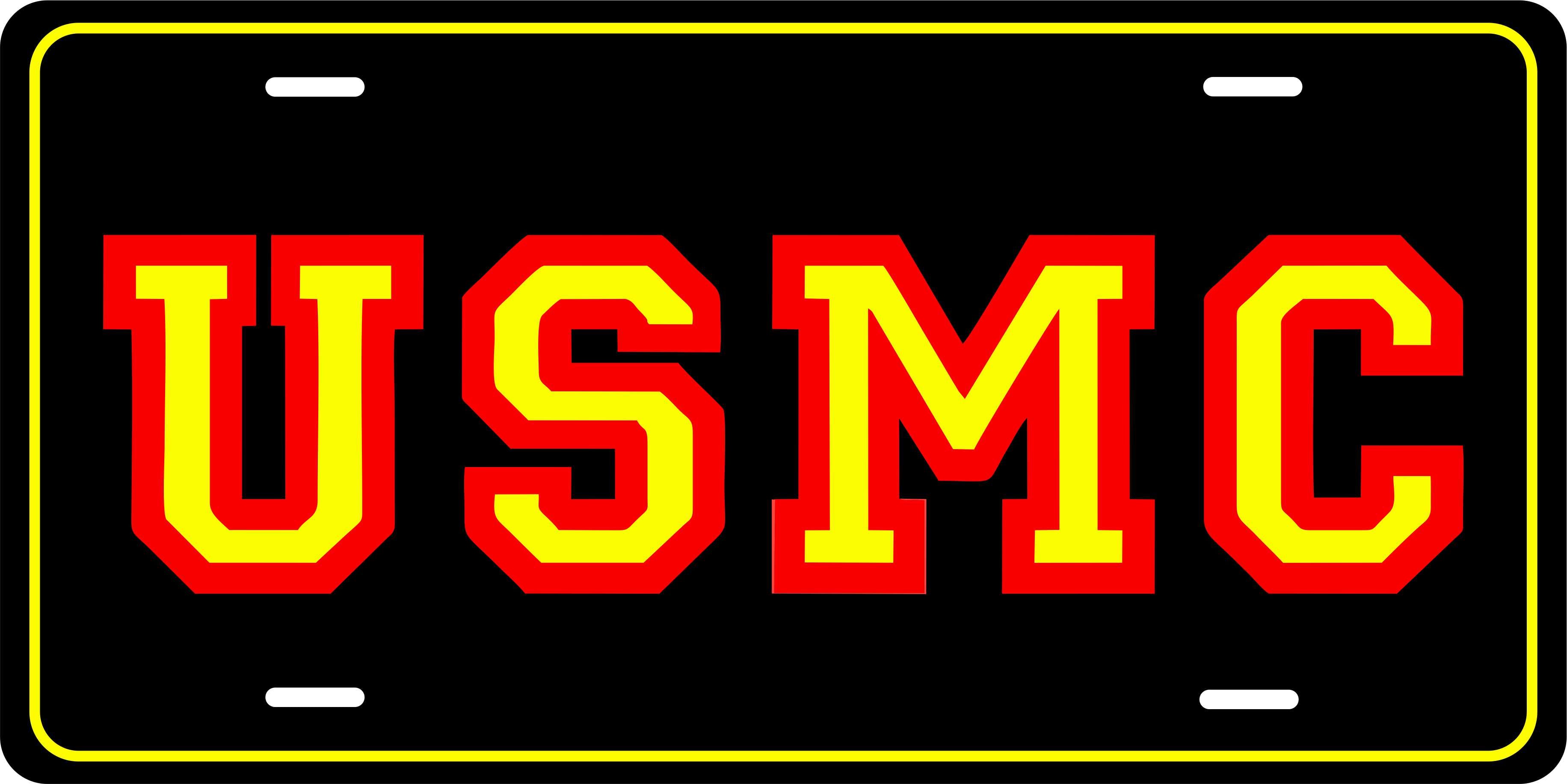 USMC Military License Plate personalized Novelty Fun Car Bike Motorcycle