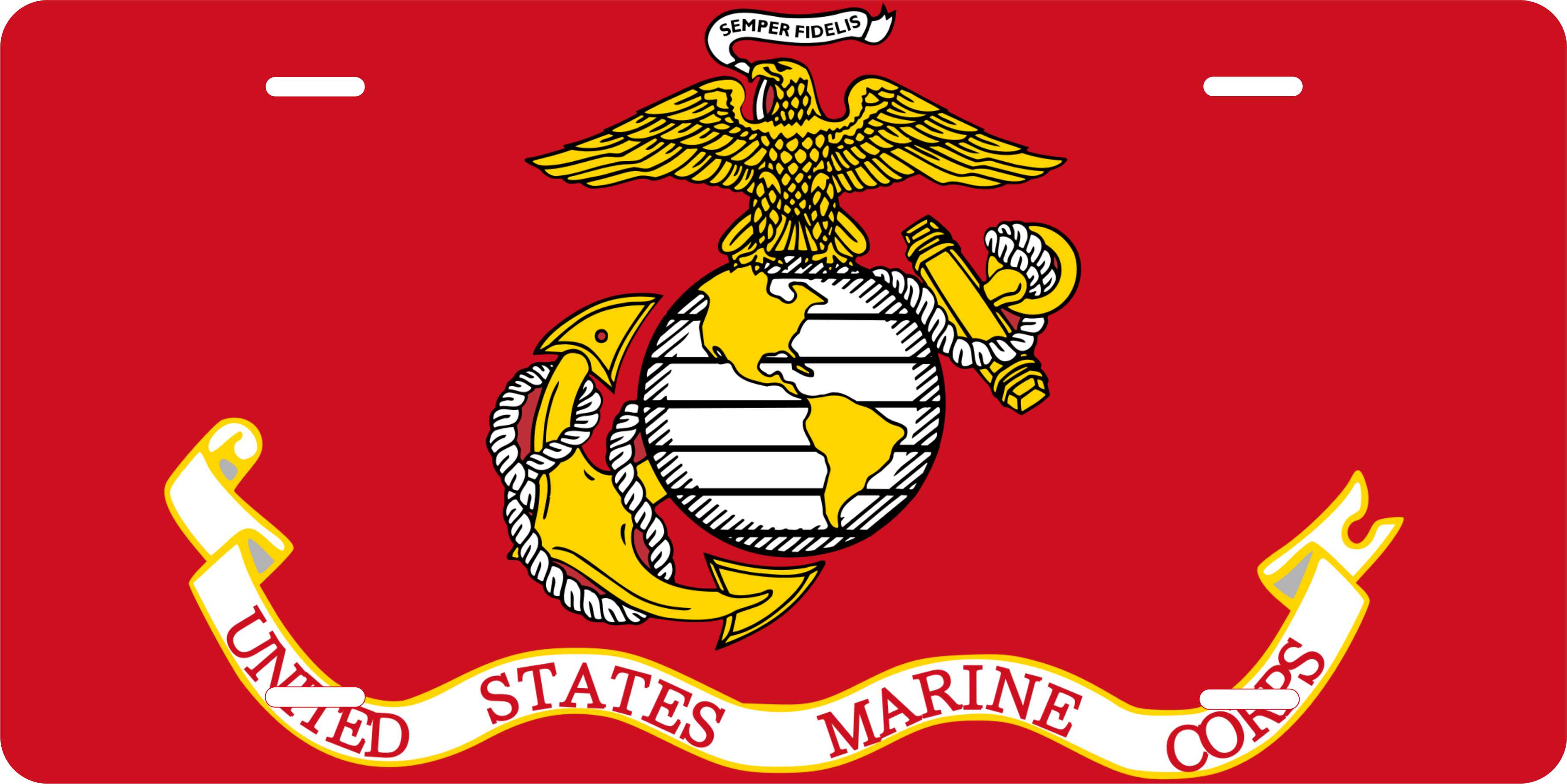 USMC Flag Military License Plate personalized Novelty Fun Car Bike Motorcycle