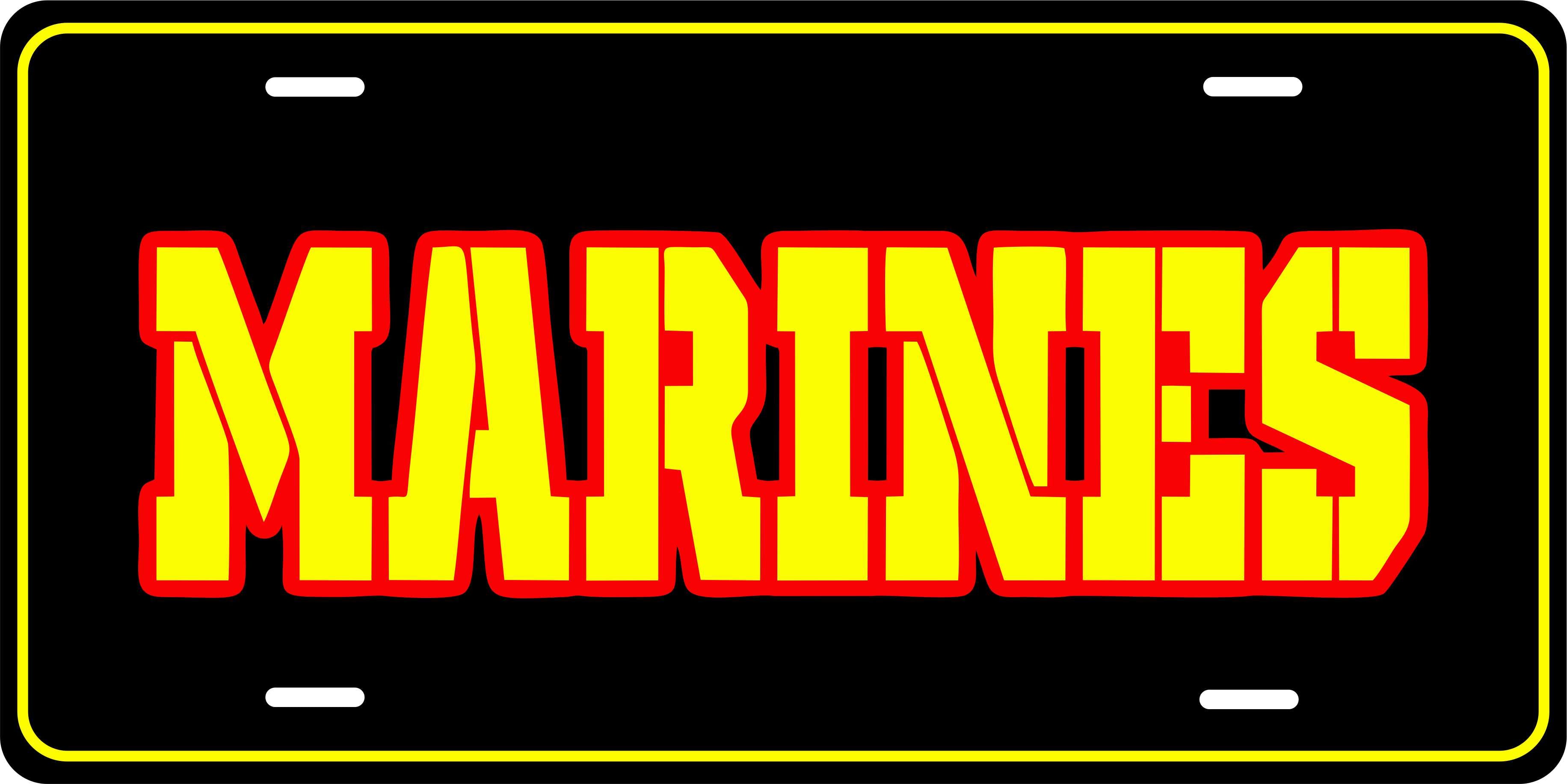 Marines Logo USMC Military License Plate personalized Novelty Fun Car Bike Motorcycle