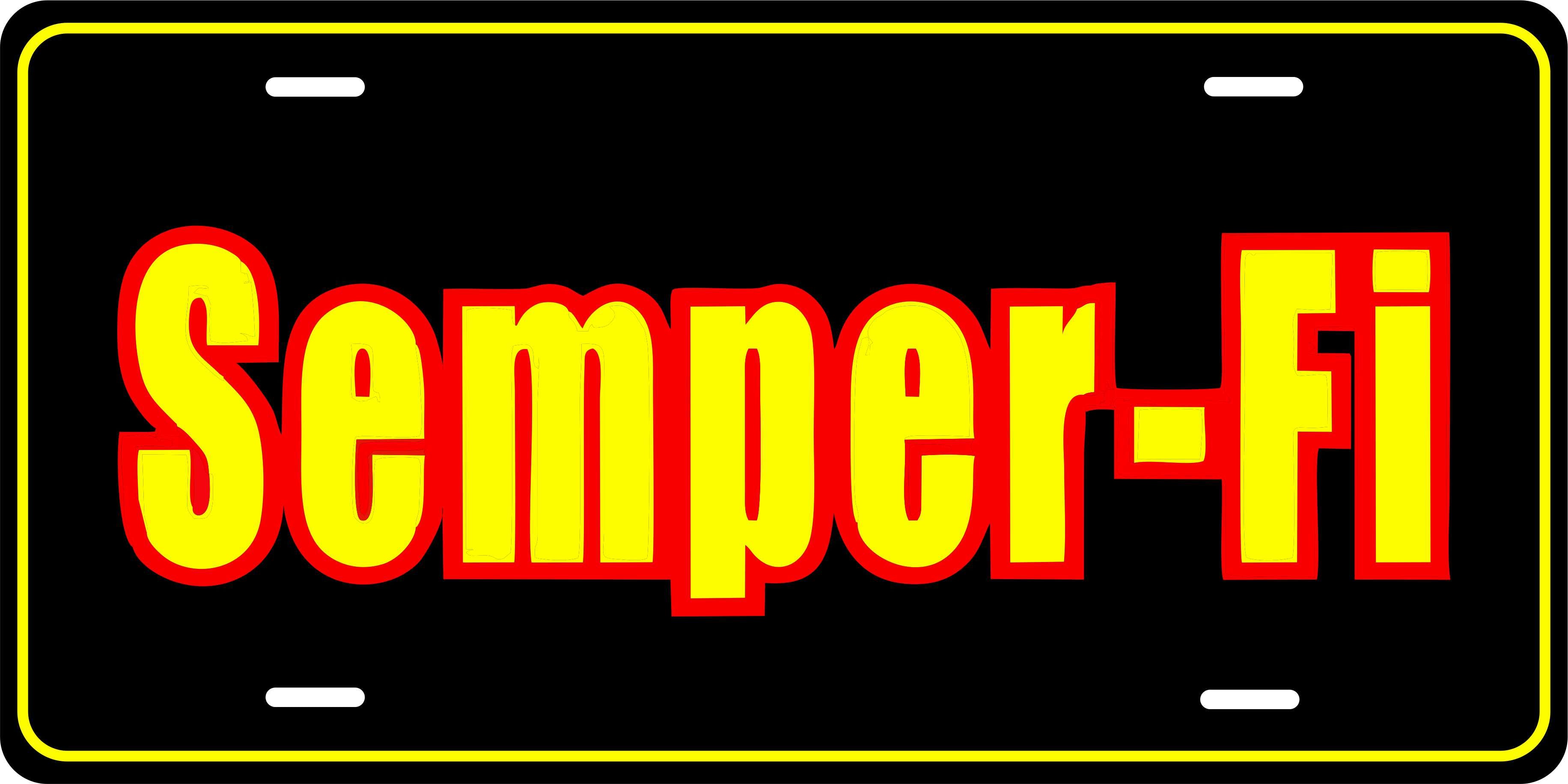 Semper Fi USMC Military License Plate personalized Novelty Fun Car Bike Motorcycle