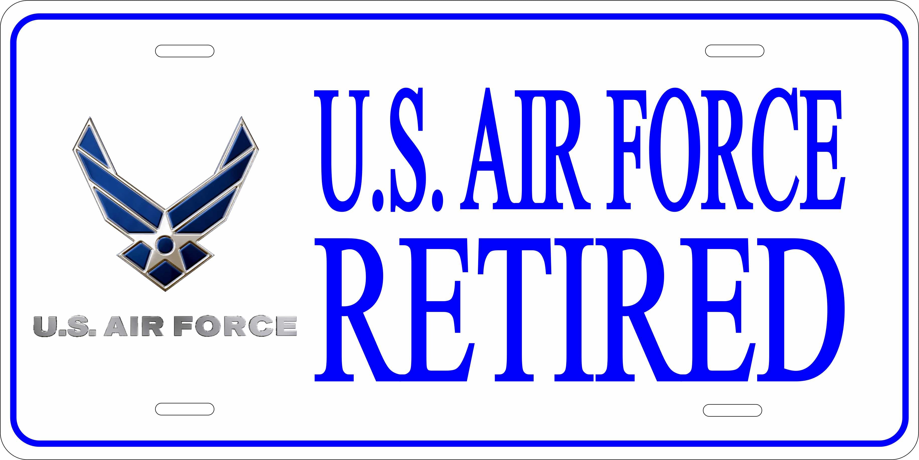 US Air Force Retired Military License Plate personalized Novelty Fun Car Bike Motorcycle