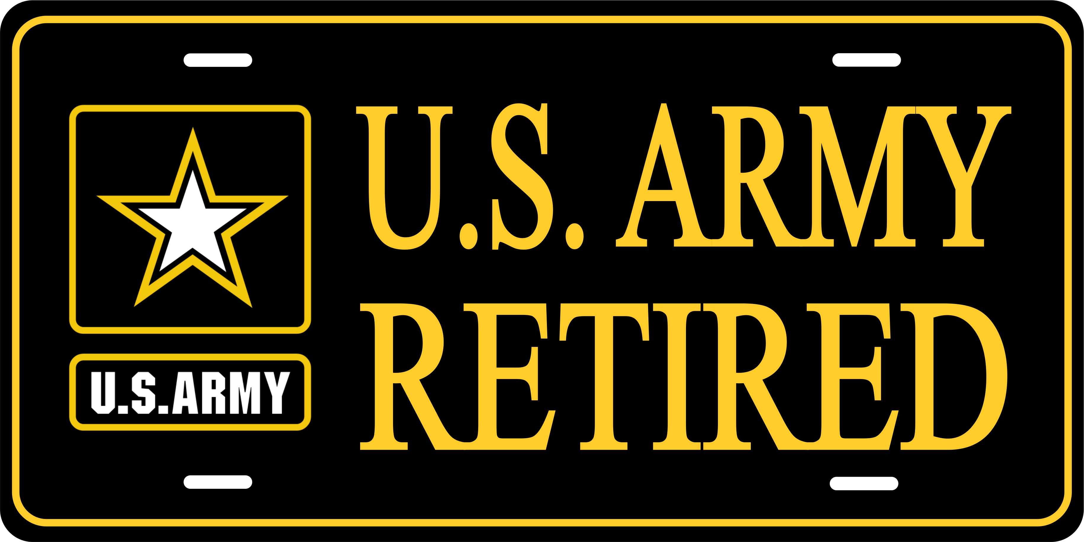 US Army Retired Military License Plate personalized Novelty Fun Car Bike Motorcycle