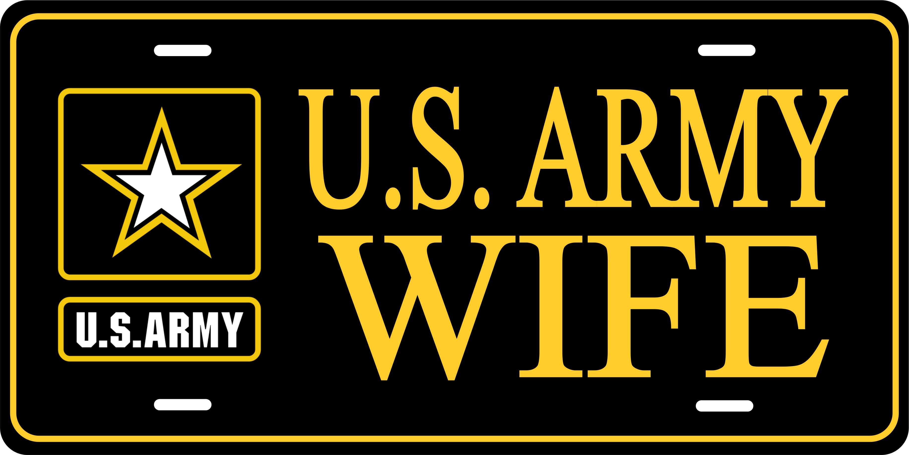 US Army Wife Military License Plate personalized Novelty Fun Car Bike Motorcycle