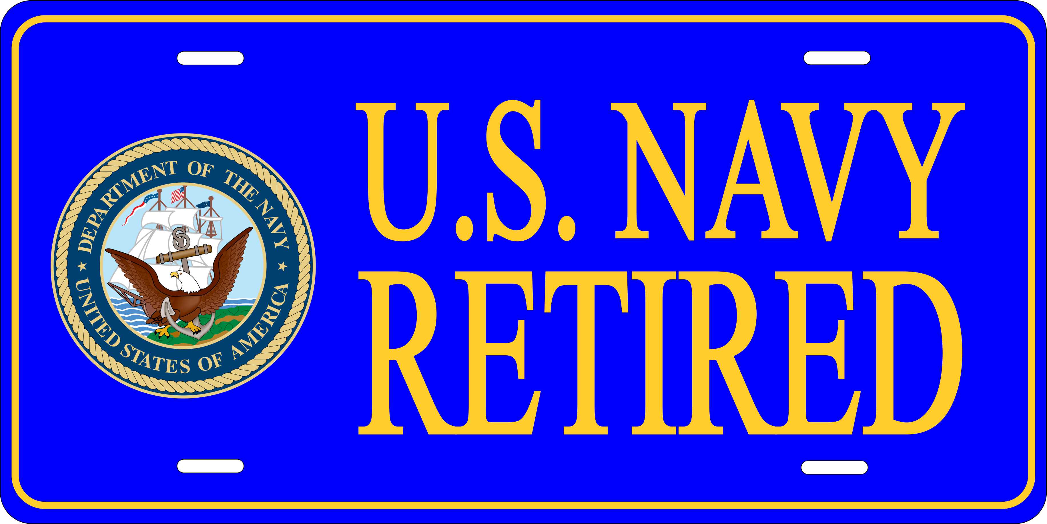 US Navy Retired Military License Plate personalized Novelty Fun Car Bike Motorcycle