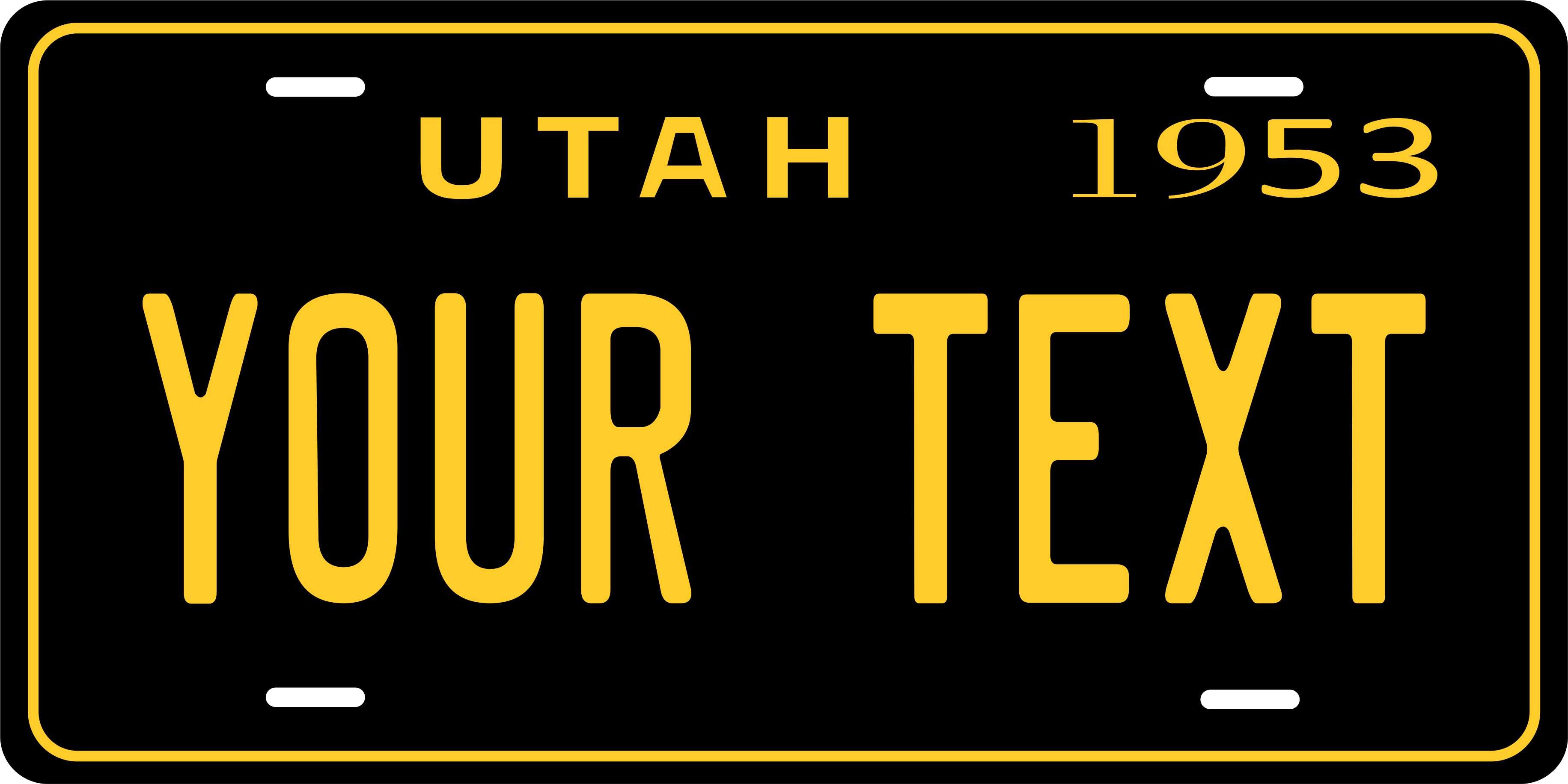 Utah 1953 License Plate Personalized Novelty Fun Car Bike Motorcycle