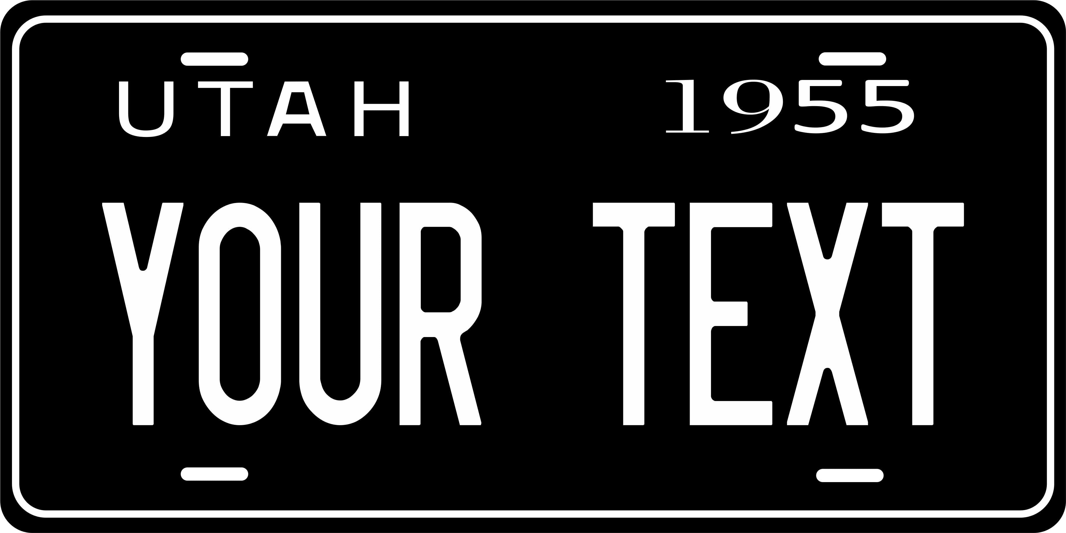 Utah 1955 License Plate Personalized Novelty Fun Car Bike Motorcycle