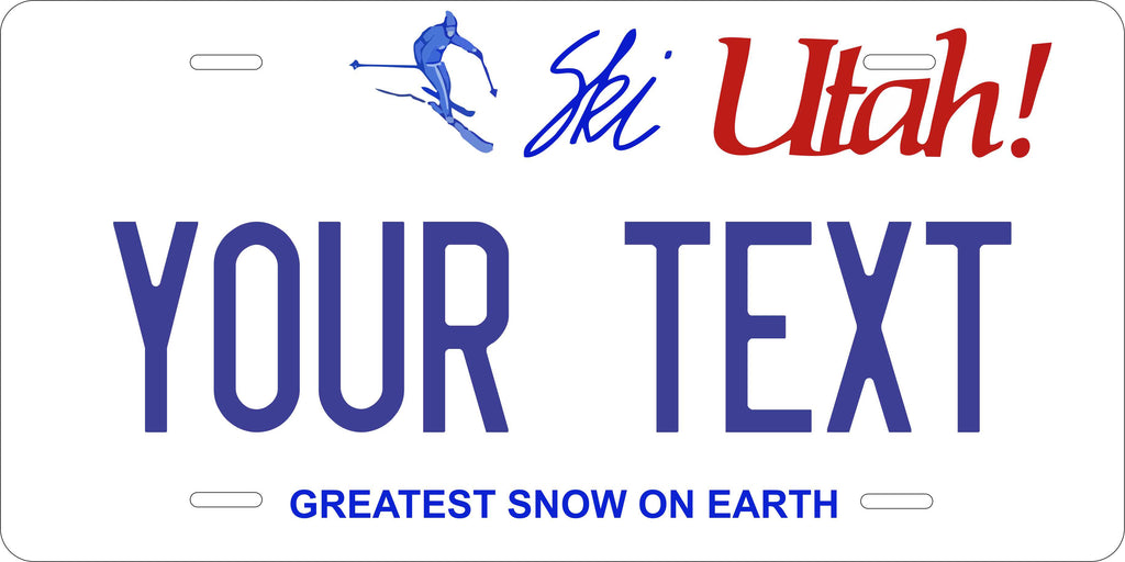 Utah 1985 Ski License Plate Personalized Novelty Fun Car Bike Motorcycle