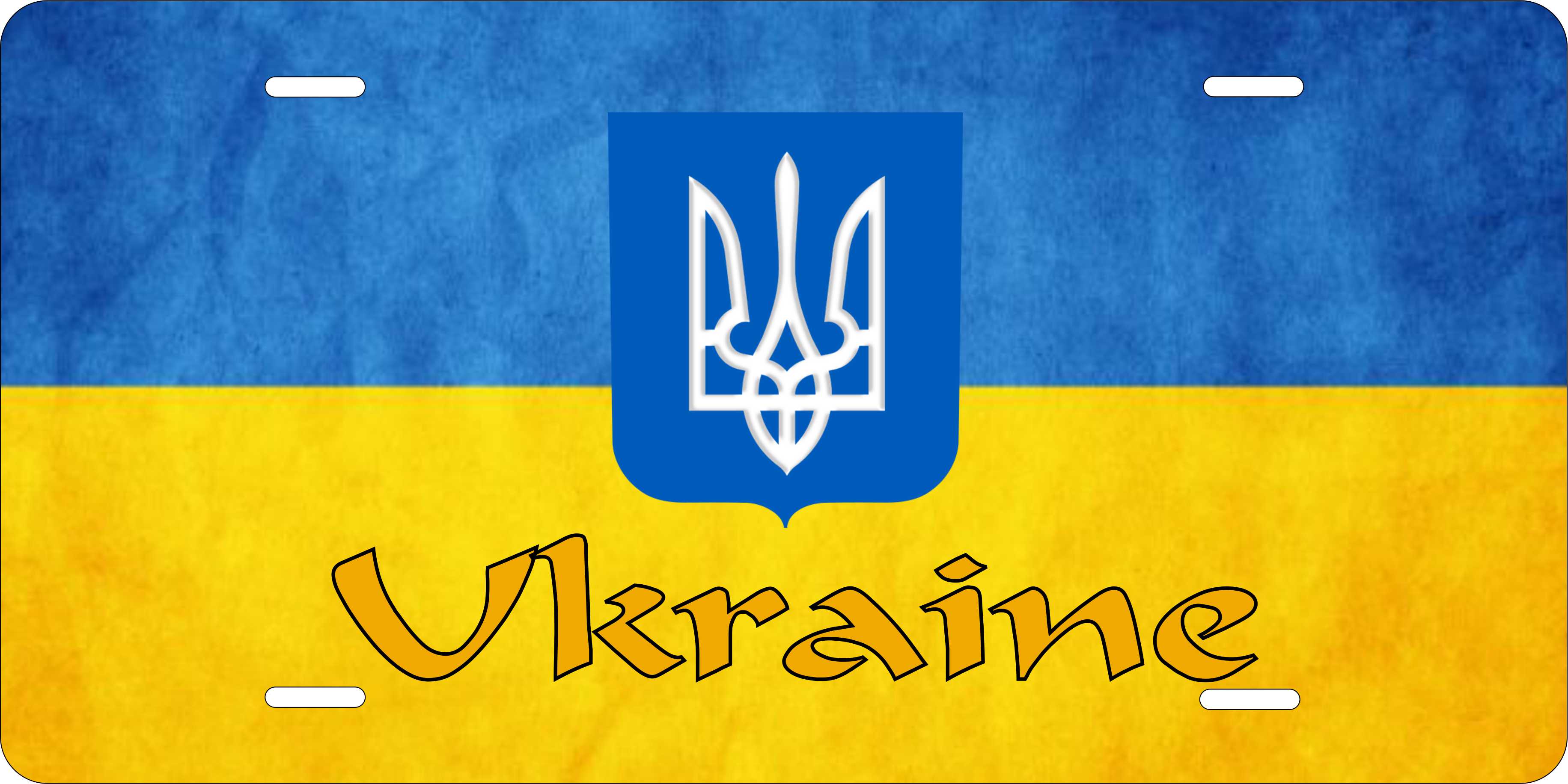 Ukraine Europe Flag License Plate personalized Novelty Fun Car Bike Motorcycle
