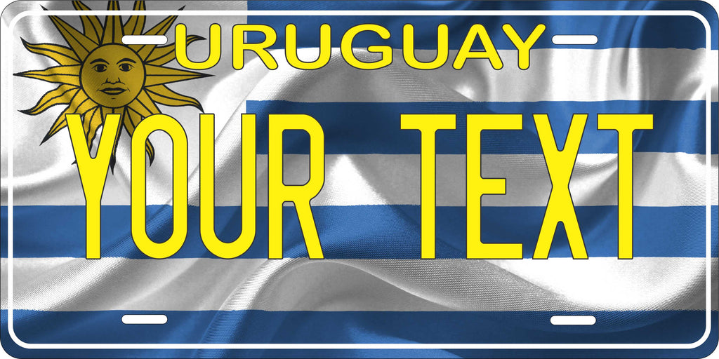Uruguay Flag Wave CSA License Plate Custom Novelty Car Bike Motorcycle