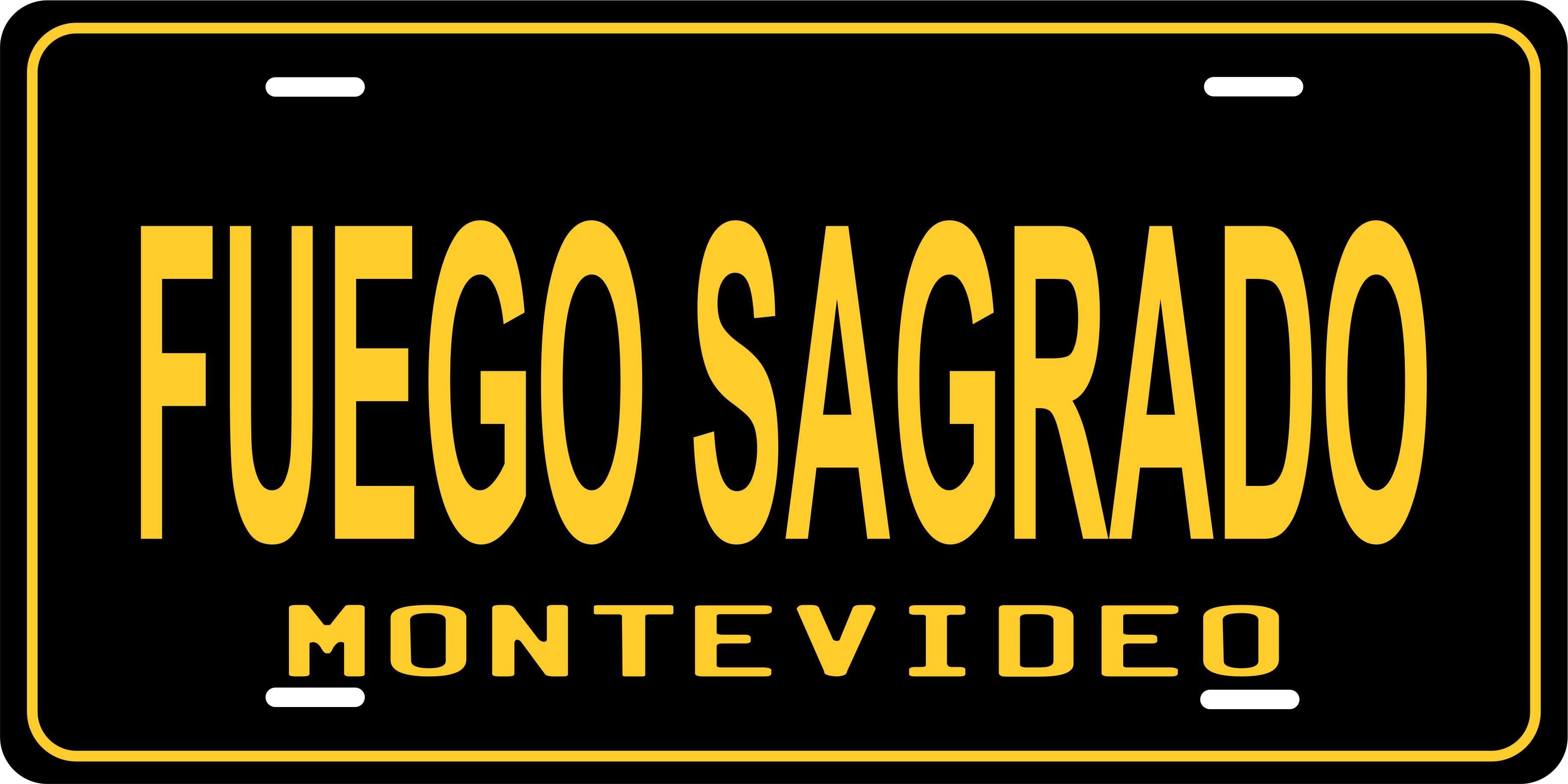 Uruguay Montevideo Black CSA License Plate Custom Novelty Car Bike Motorcycle