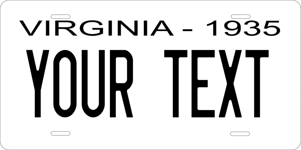 Virginia State 1935 License Plate Personalized Novelty Fun Car Bike Motorcycle