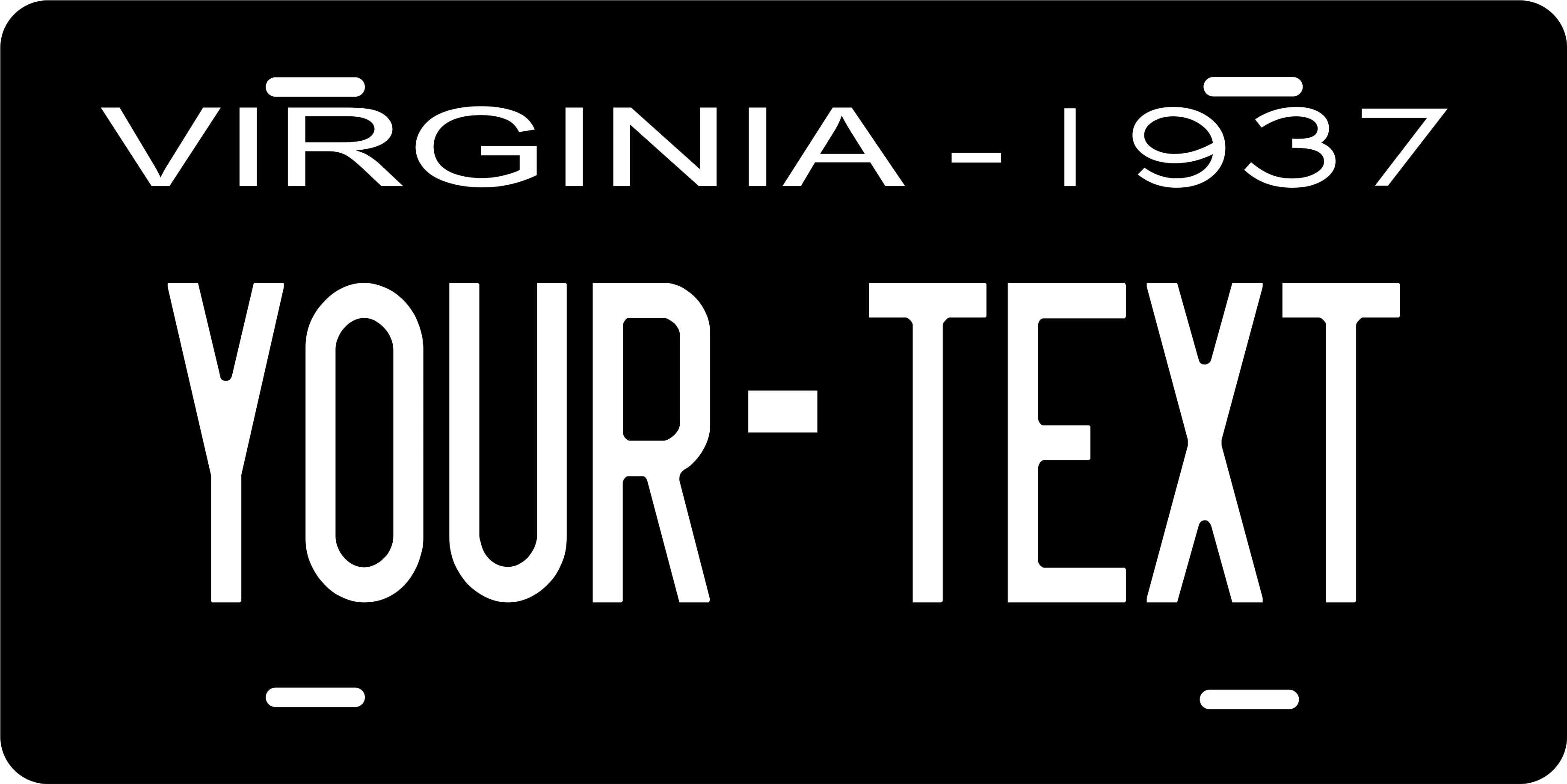 Virginia State 1937 License Plate Personalized Novelty Fun Car Bike Motorcycle