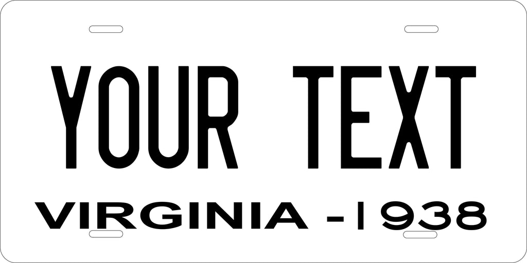 Virginia State 1938 License Plate Personalized Novelty Fun Car Bike Motorcycle