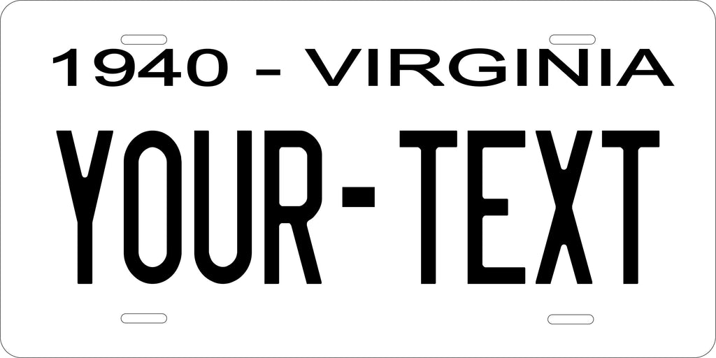 Virginia State 1940 License Plate Personalized Novelty Fun Car Bike Motorcycle