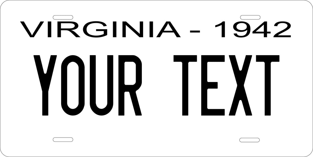 Virginia State 1942 License Plate Personalized Novelty Fun Car Bike Motorcycle