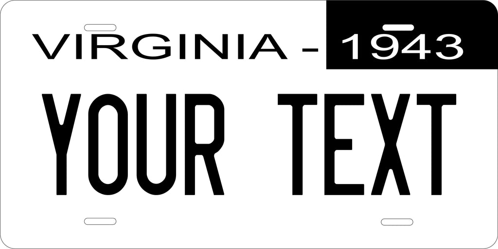 Virginia State 1943 License Plate Personalized Novelty Fun Car Bike Motorcycle