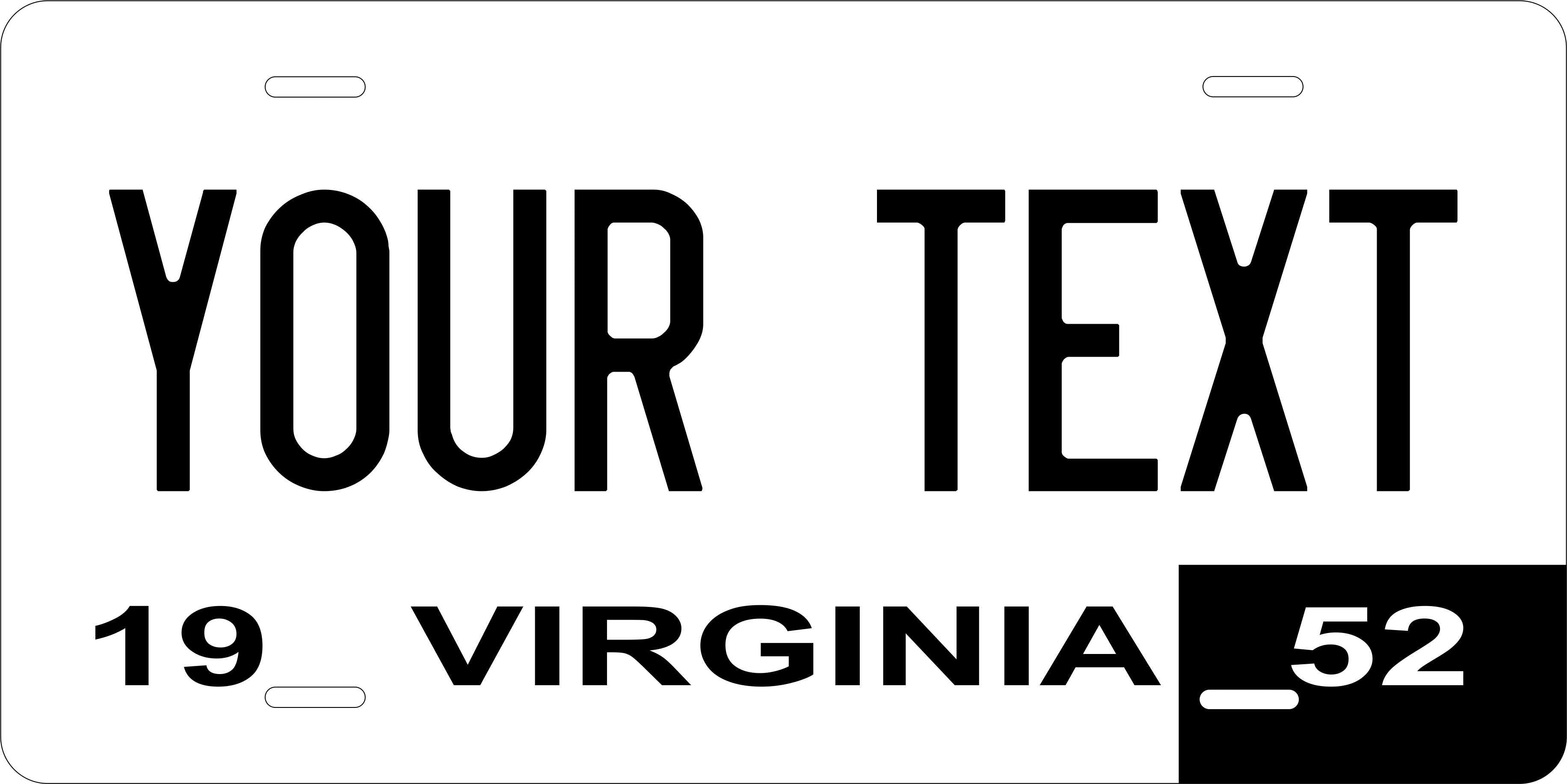 Virginia State 1952 License Plate Personalized Novelty Fun Car Bike Motorcycle