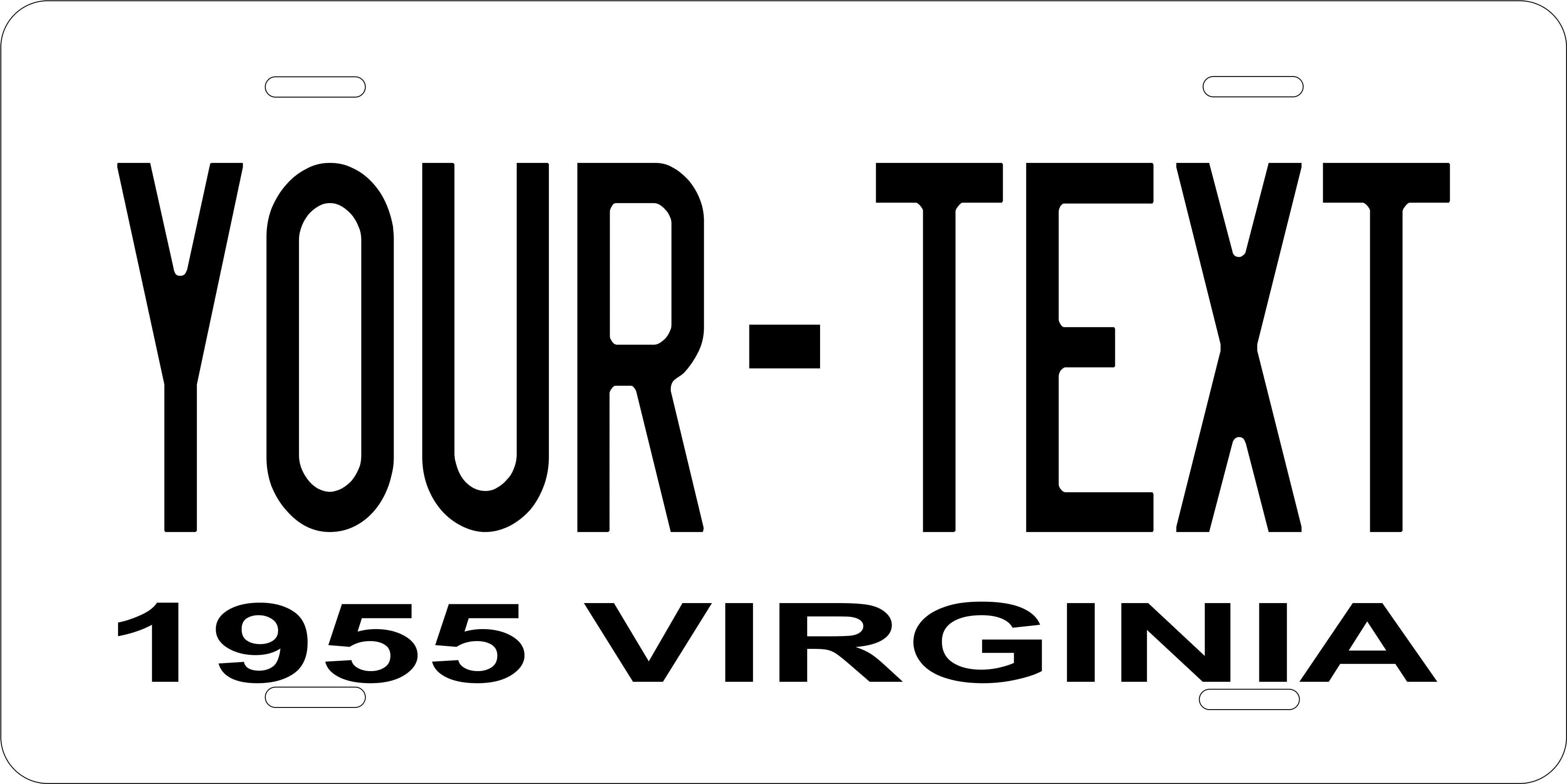 Virginia State 1955 License Plate Personalized Novelty Fun Car Bike Motorcycle
