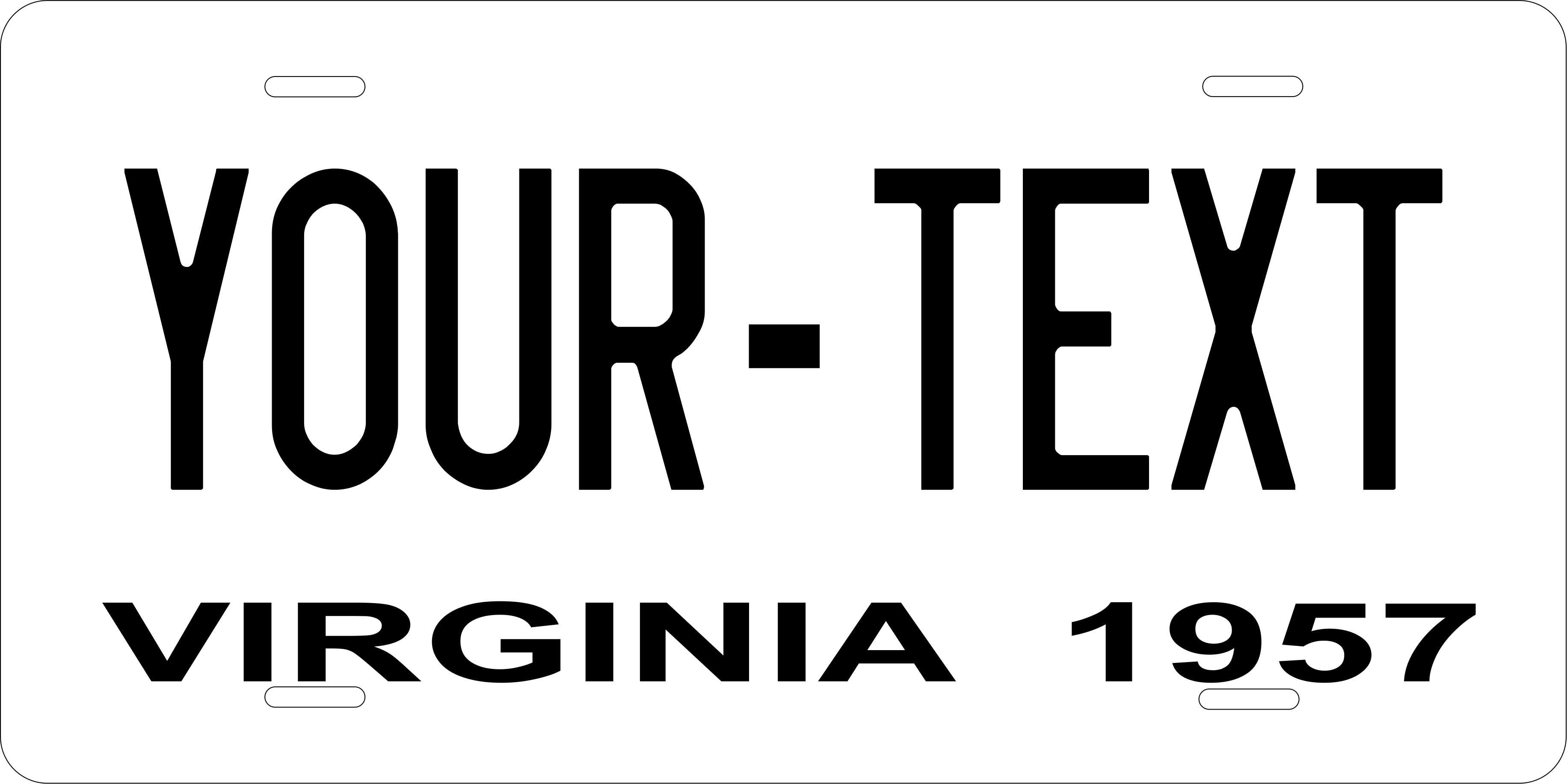 Virginia State 1957 License Plate Personalized Novelty Fun Car Bike Motorcycle