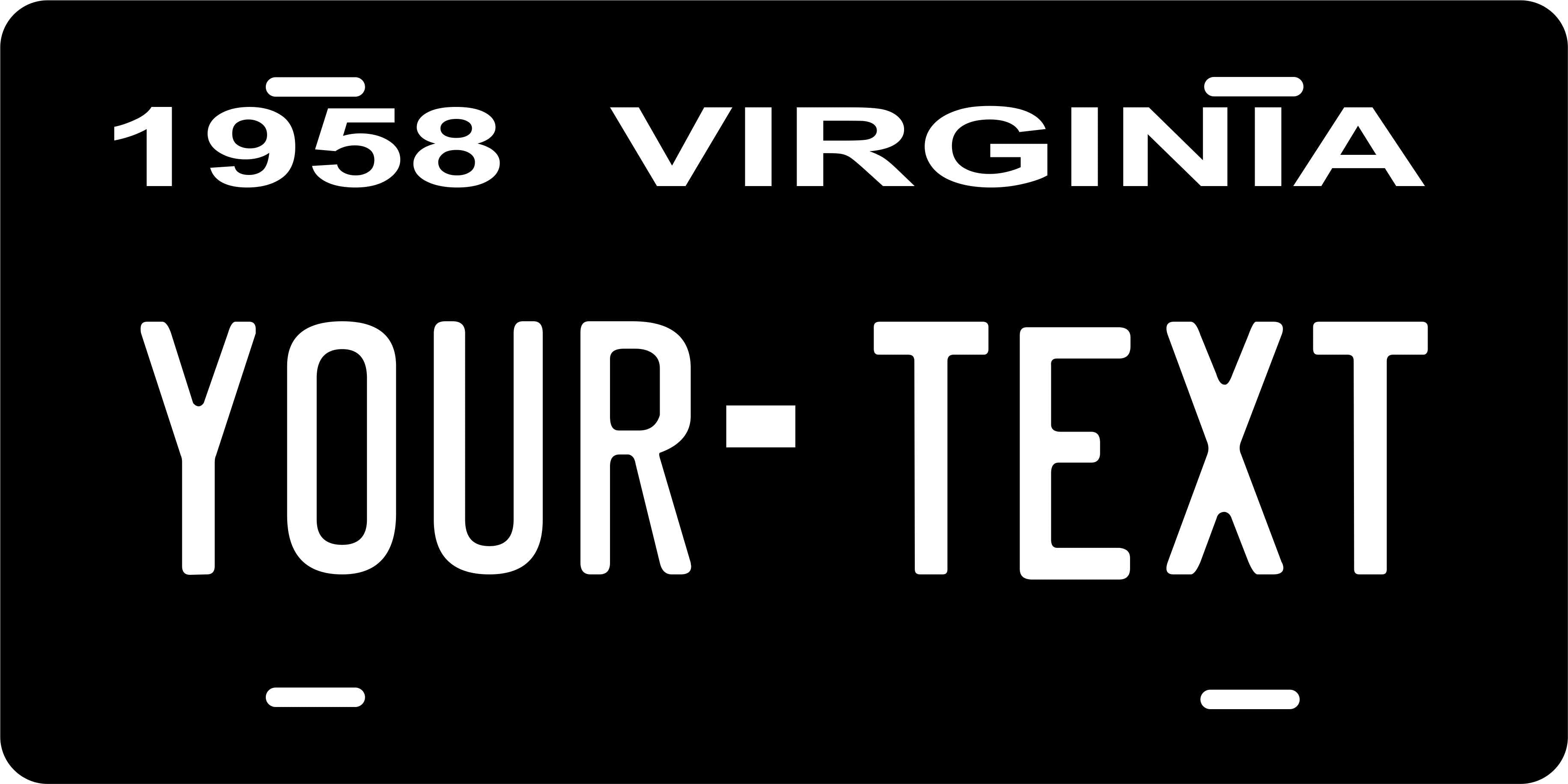 Virginia State 1958 License Plate Personalized Novelty Fun Car Bike Motorcycle