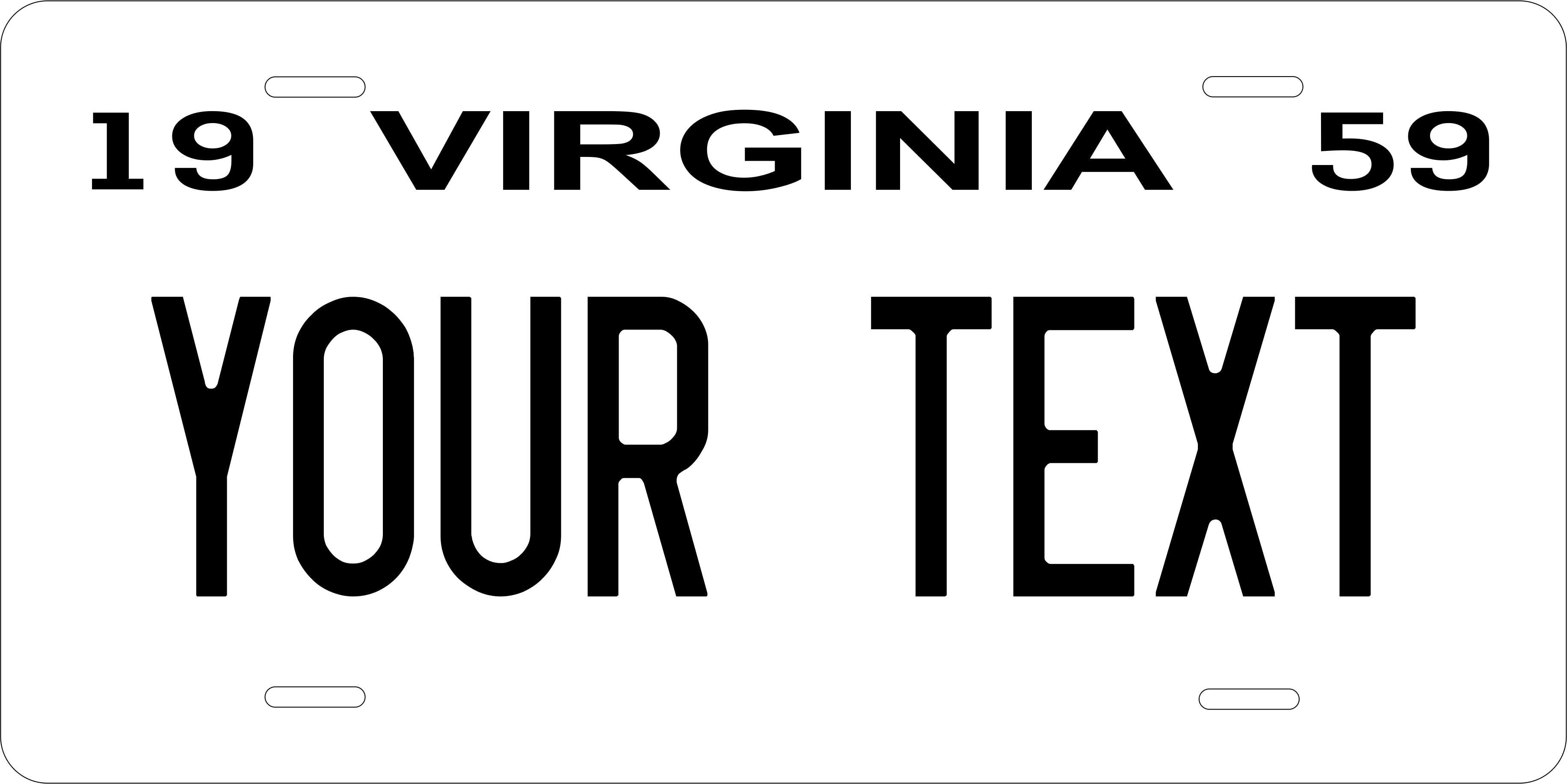 Virginia State 1959 License Plate Personalized Novelty Fun Car Bike Motorcycle