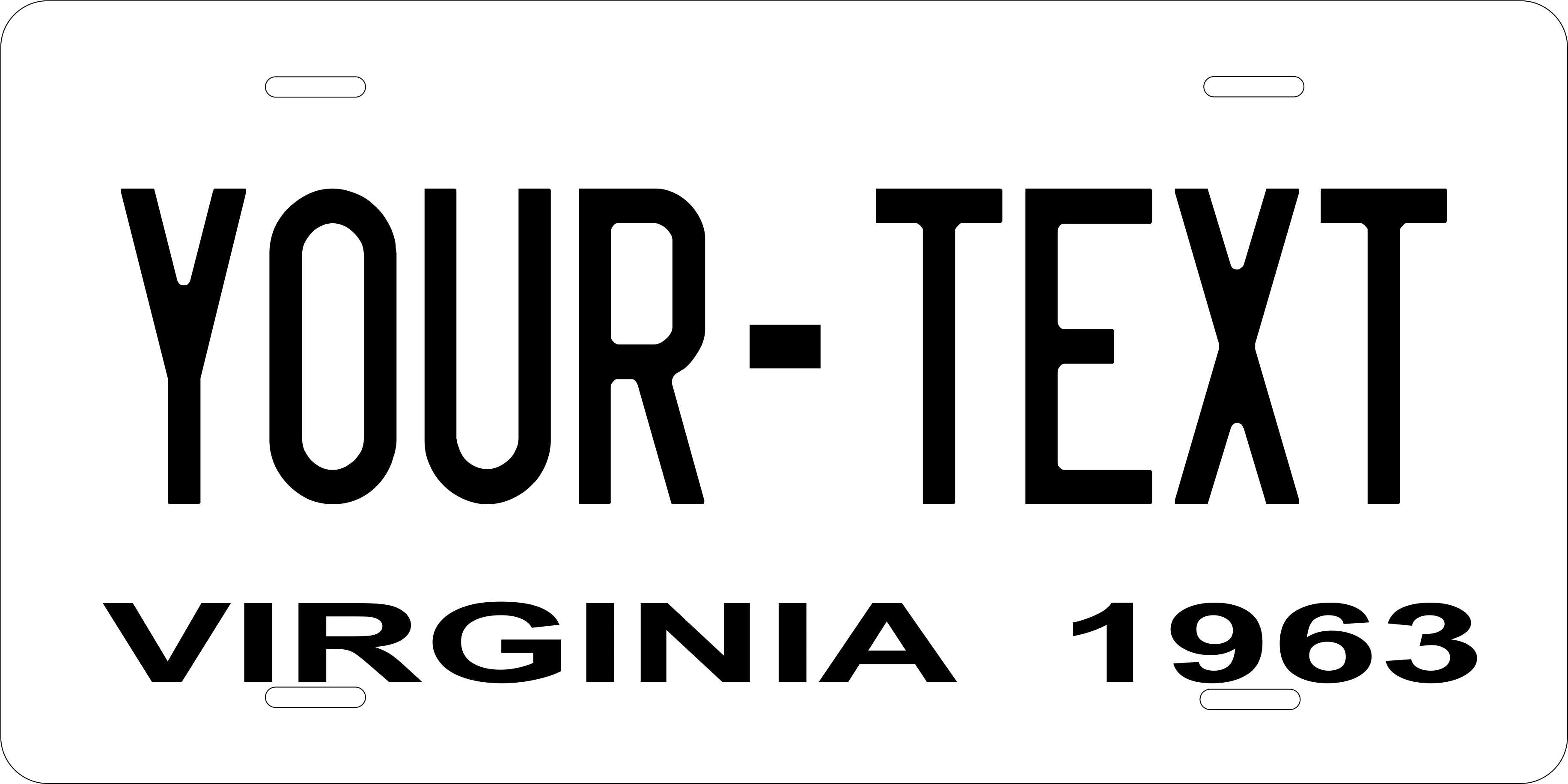 Virginia State 1963 License Plate Personalized Novelty Fun Car Bike Motorcycle