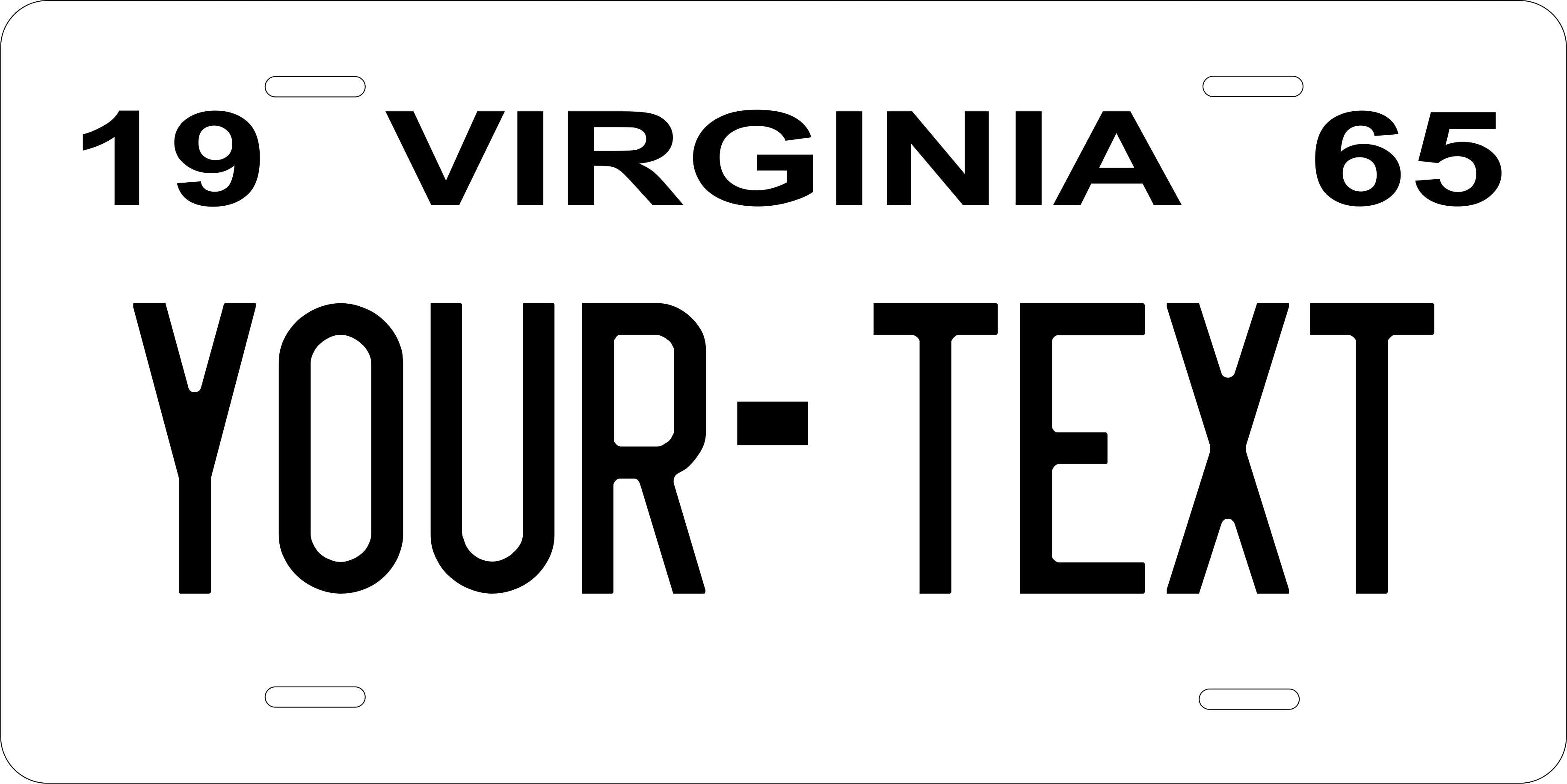 Virginia State 1965 License Plate Personalized Novelty Fun Car Bike Motorcycle