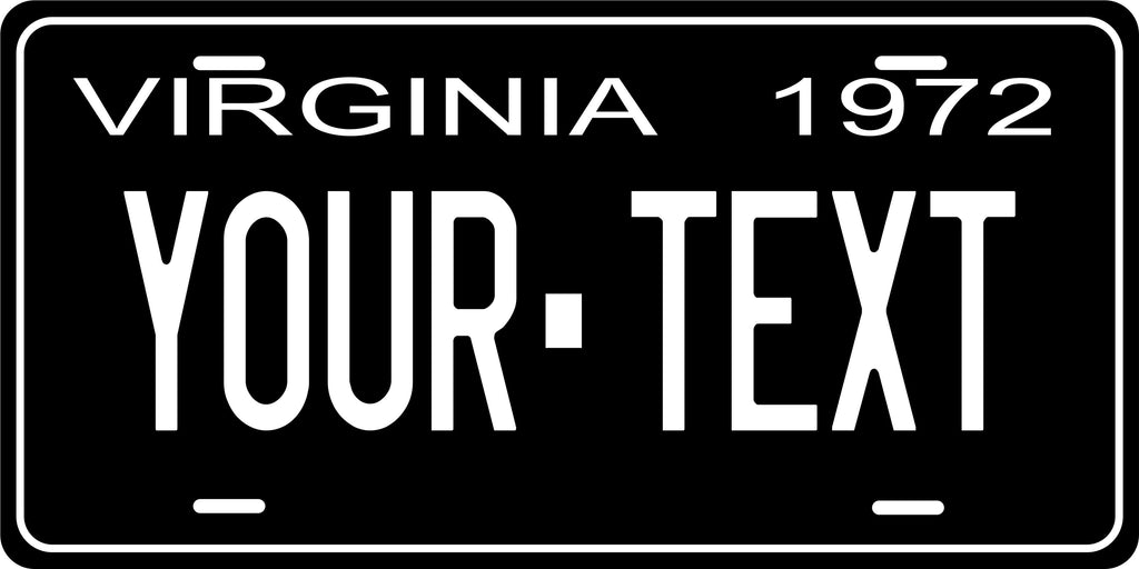 Virginia State 1972 License Plate Personalized Novelty Fun Car Bike Motorcycle