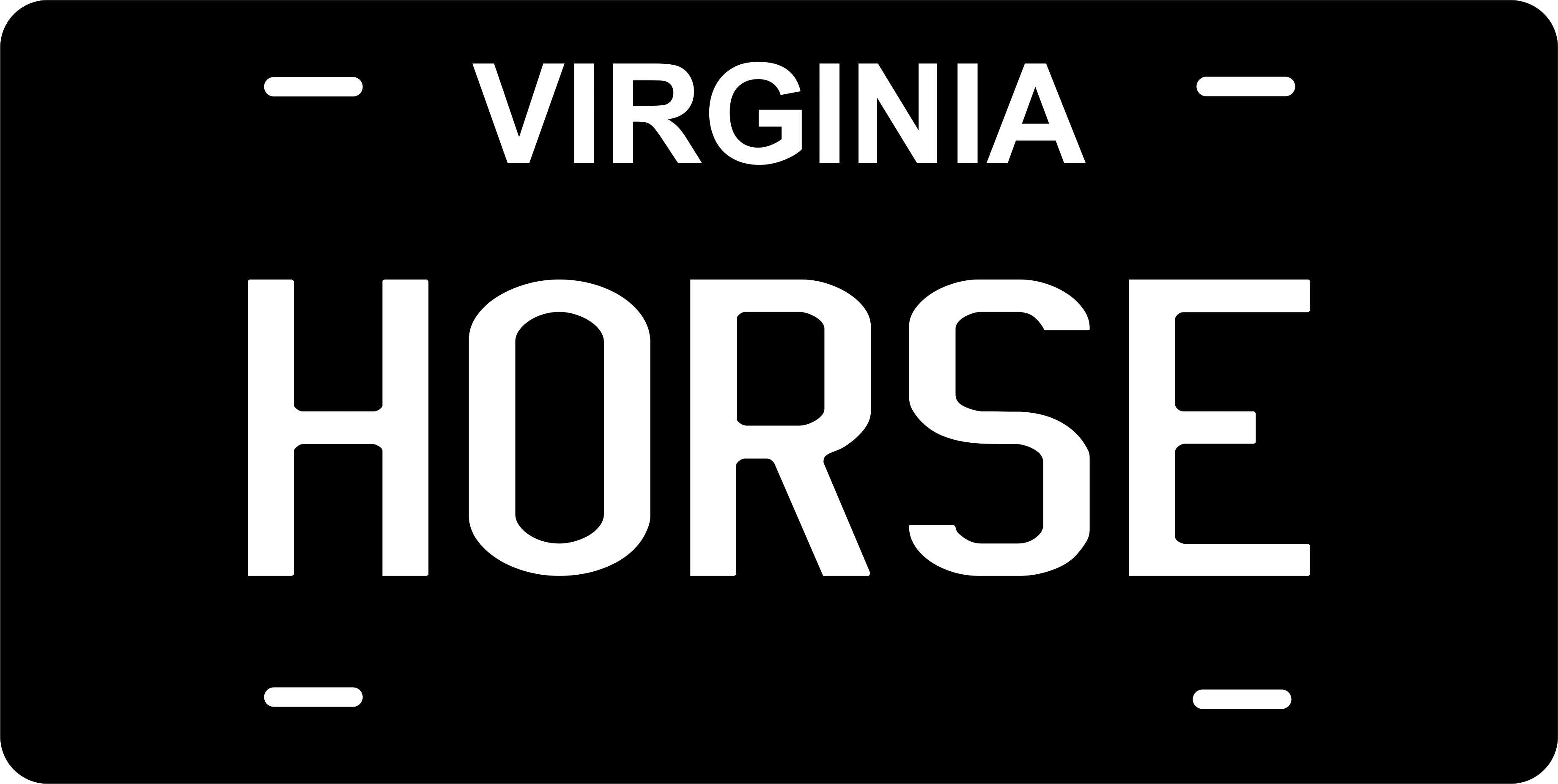 Virginia State Black White License Plate Personalized Novelty Fun Car Bike Motorcycle