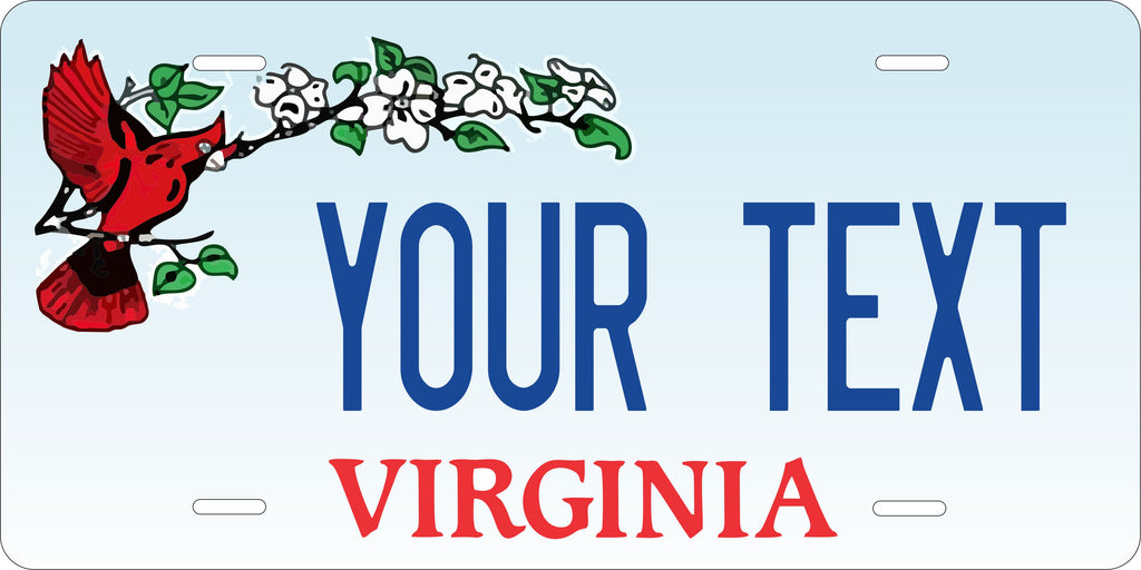 Virginia State Cardinal License Plate Personalized Novelty Fun Car Bike Motorcycle
