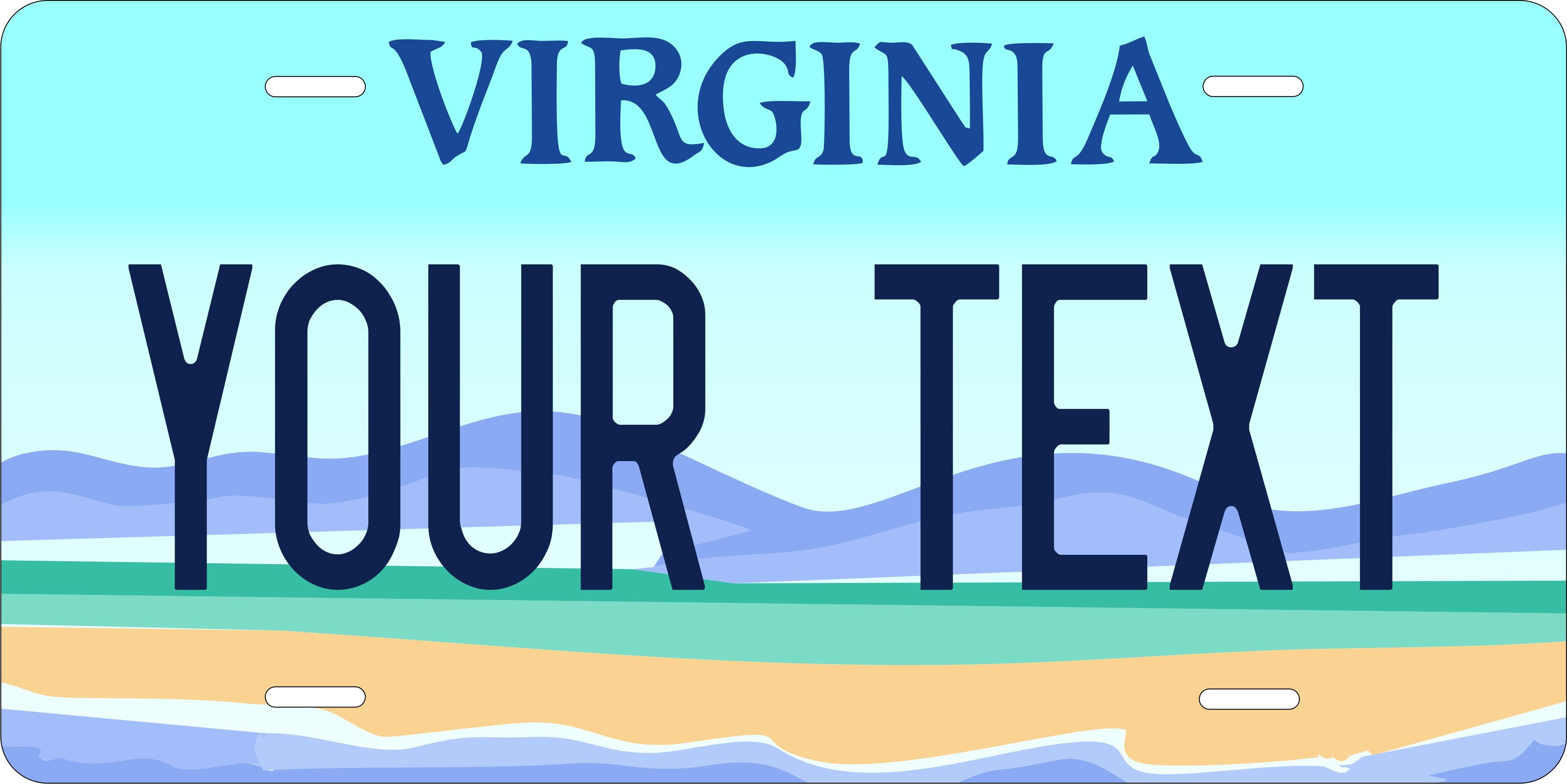 Virginia State Scenic License Plate Personalized Novelty Fun Car Bike Motorcycle