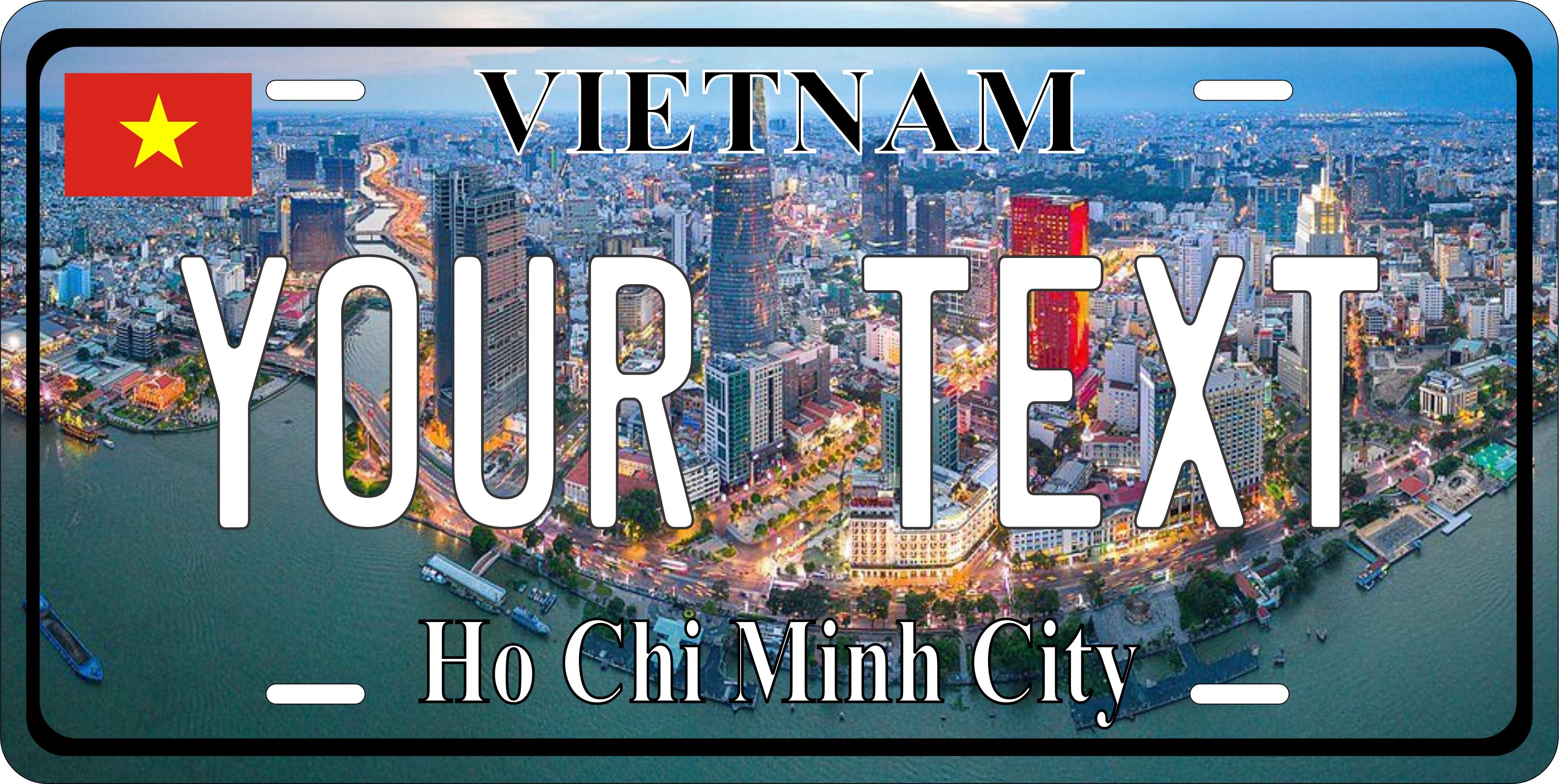 Ho Chi Min Vietnam City Asia License Plate personalized Novelty Fun Car Bike Motorcycle