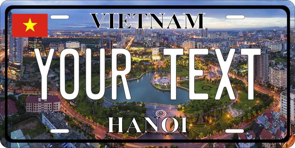 Hanoi Vietnam City Asia License Plate personalized Novelty Fun Car Bike Motorcycle