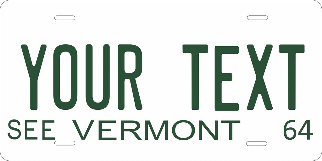 Vermont 1964 License Plate Yellow personalized Novelty Fun Car Bike Motorcycle