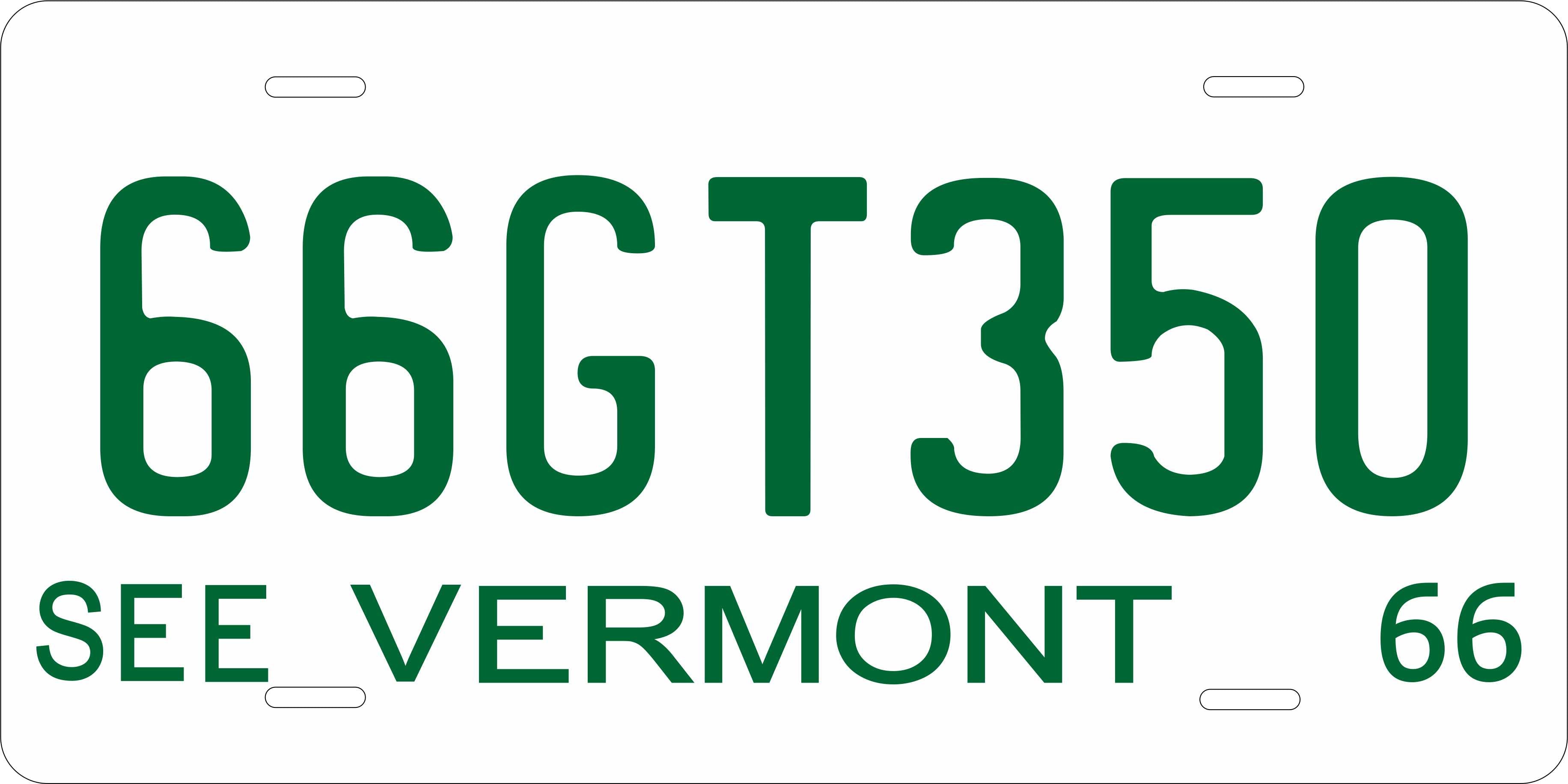 Vermont 1966 License Plate Yellow personalized Novelty Fun Car Bike Motorcycle