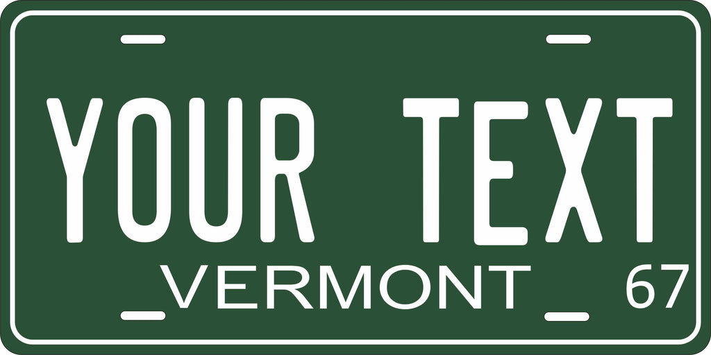 Vermont 1967-8 License Plate Yellow personalized Novelty Fun Car Bike Motorcycle