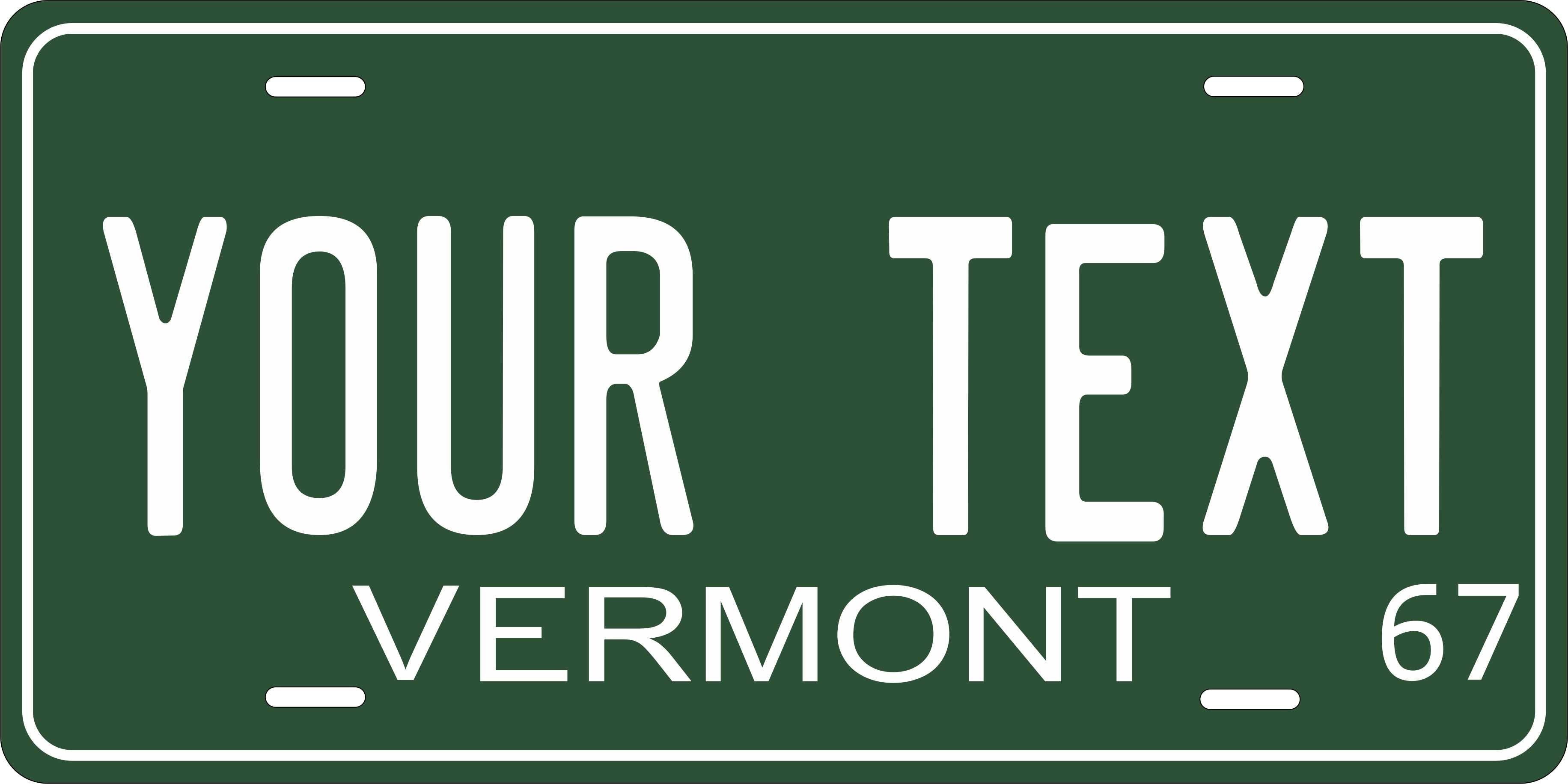 Vermont 1967-8 License Plate Yellow personalized Novelty Fun Car Bike Motorcycle