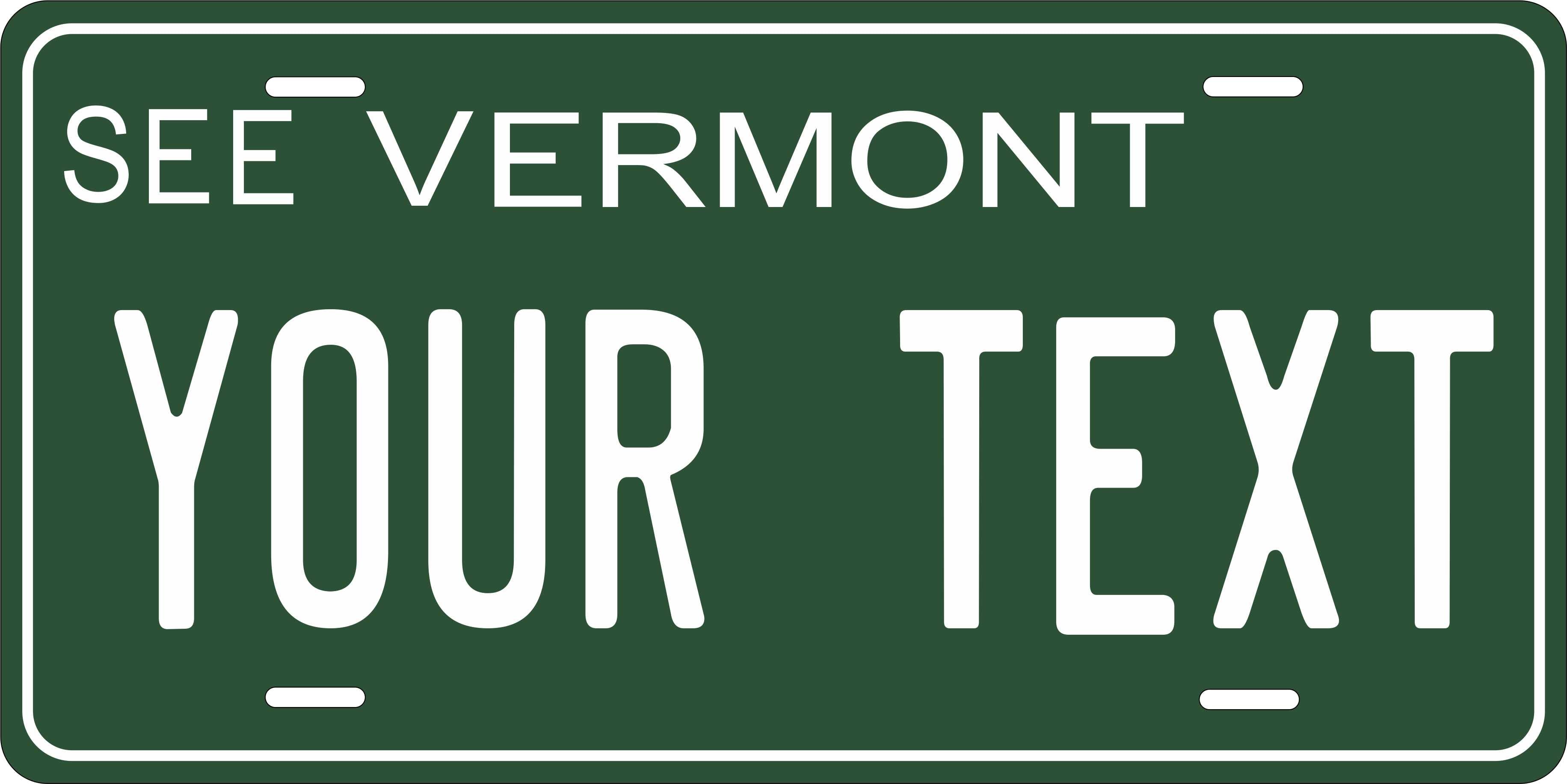 Vermont 1972-6 License Plate Yellow personalized Novelty Fun Car Bike Motorcycle