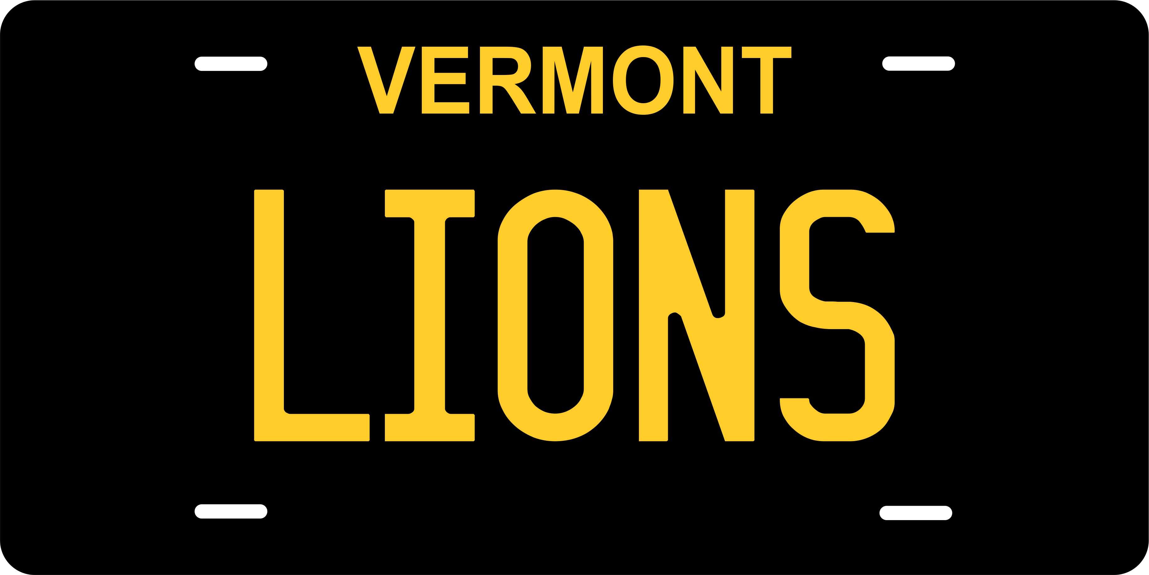 Vermont Black Yellow License Plate Yellow personalized Novelty Fun Car Bike Motorcycle