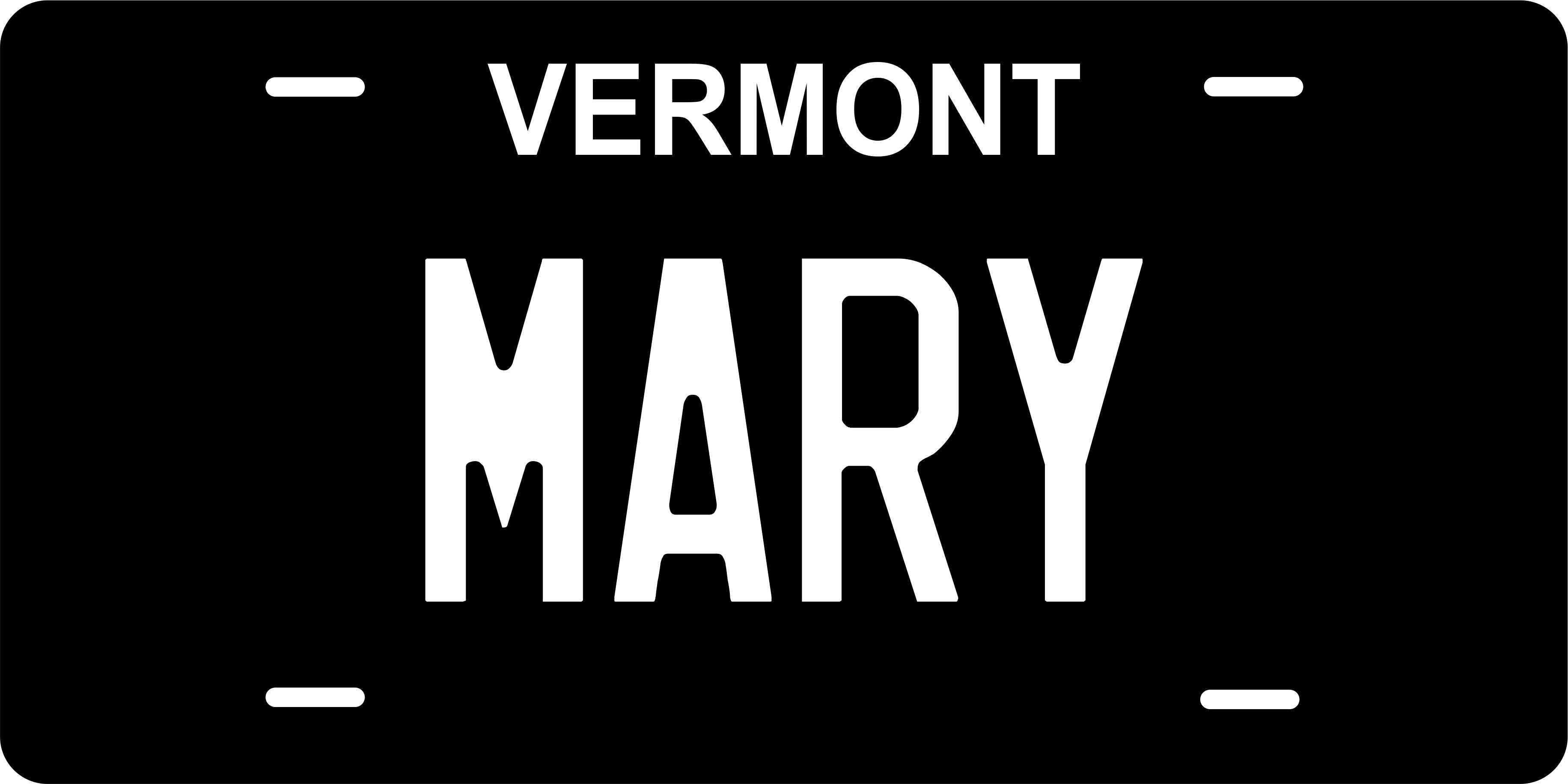 Vermont Black White License Plate Personalized Novelty Fun Car Bike Motorcycle