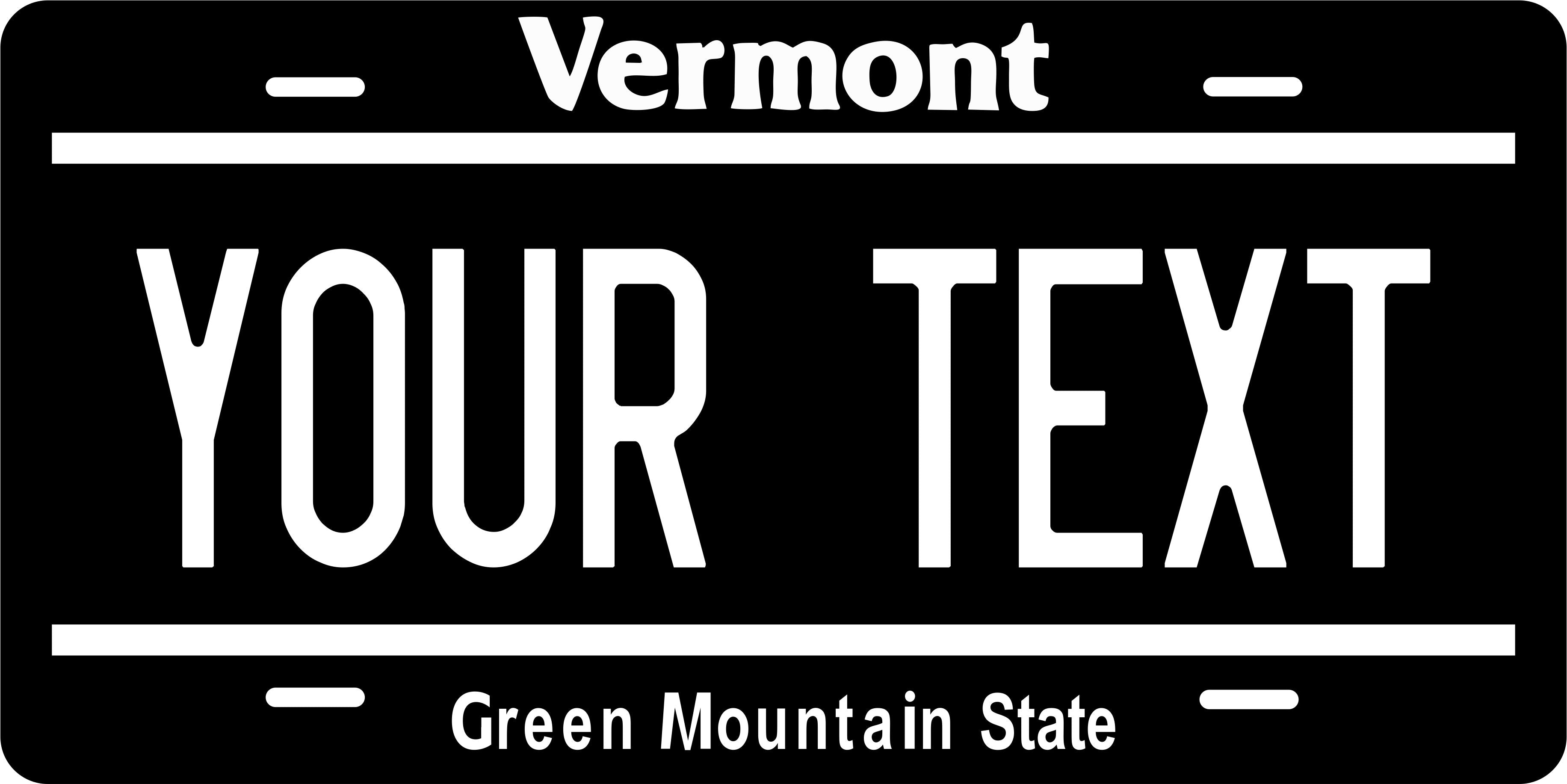 Vermont Blackout License Plate Personalized Novelty Fun Car Bike Motorcycle