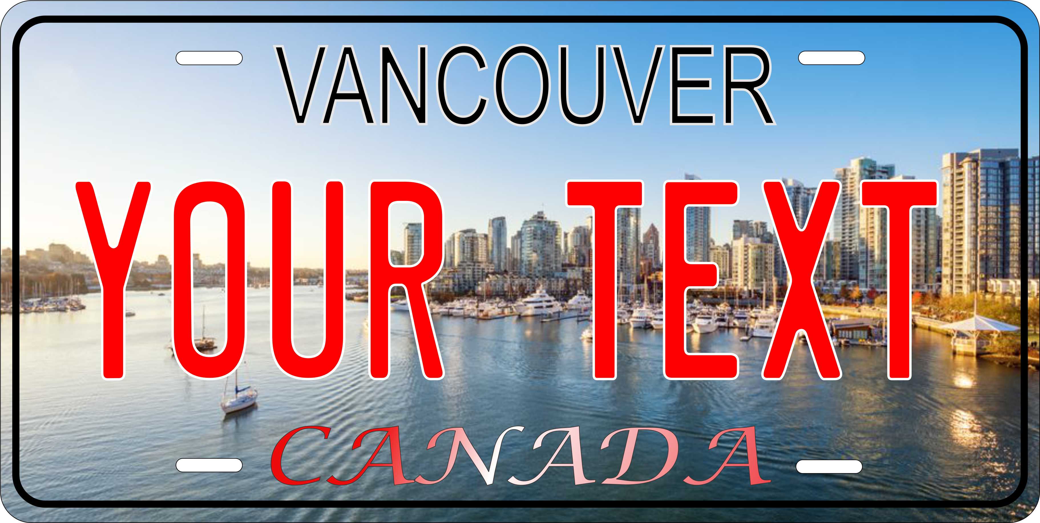 Vancouver Canada city License Plate personalized Novelty Fun Car Bike Motorcycle