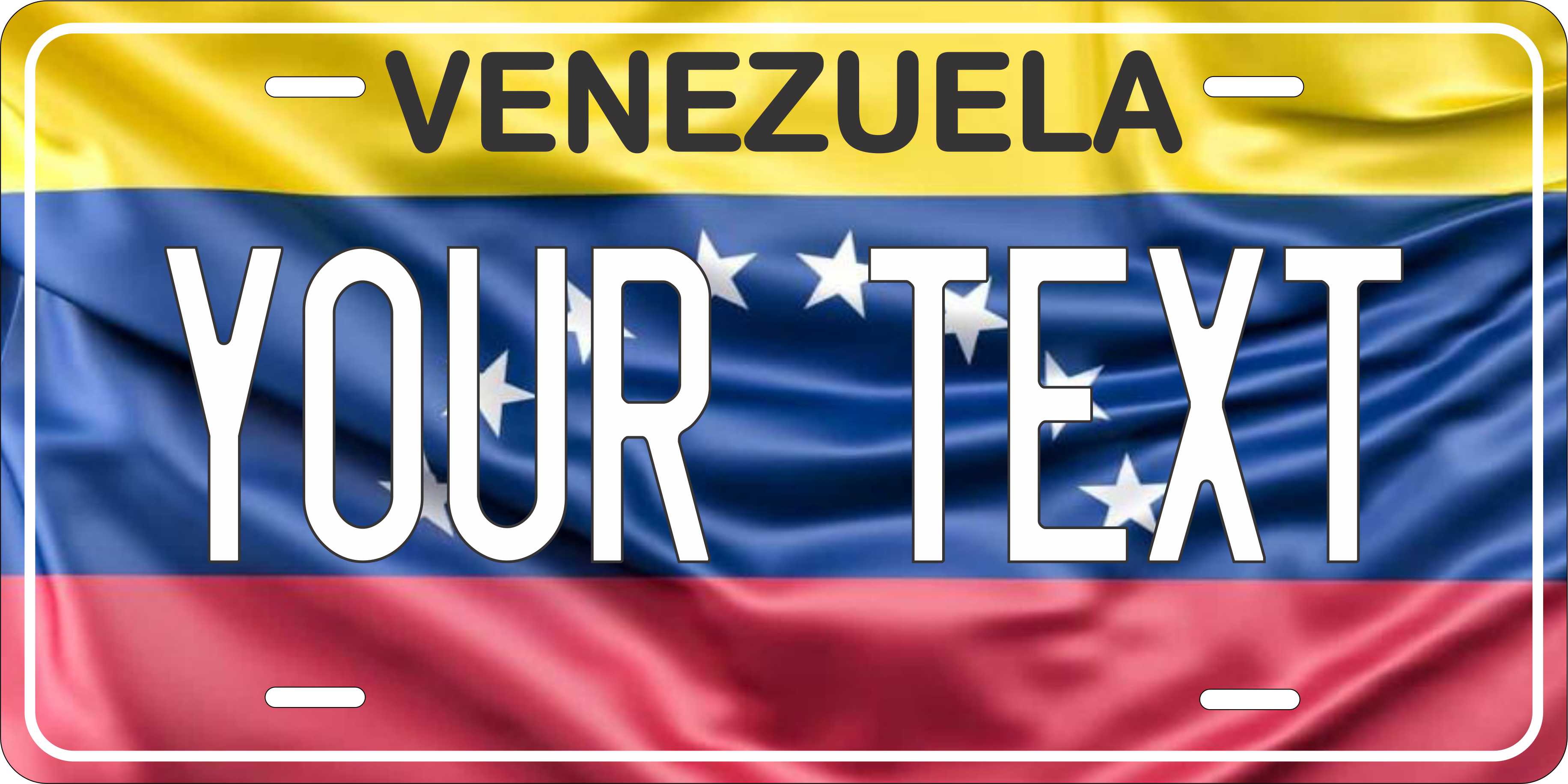 Venezuela Flag Wave CSA License Plate Custom Novelty Car Bike Motorcycle