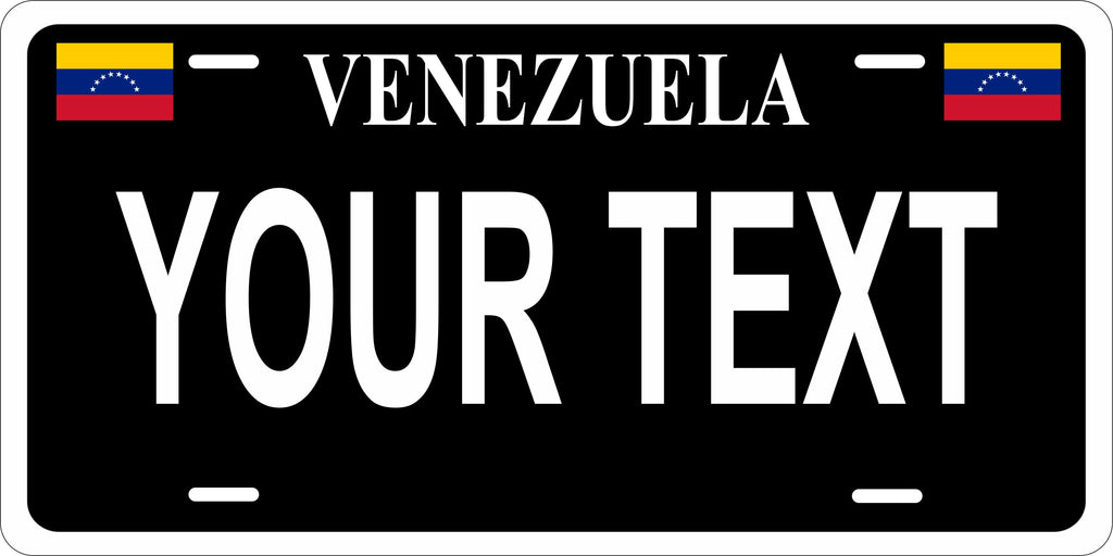 Venezuela Black CSA License Plate Custom Novelty Car Bike Motorcycle